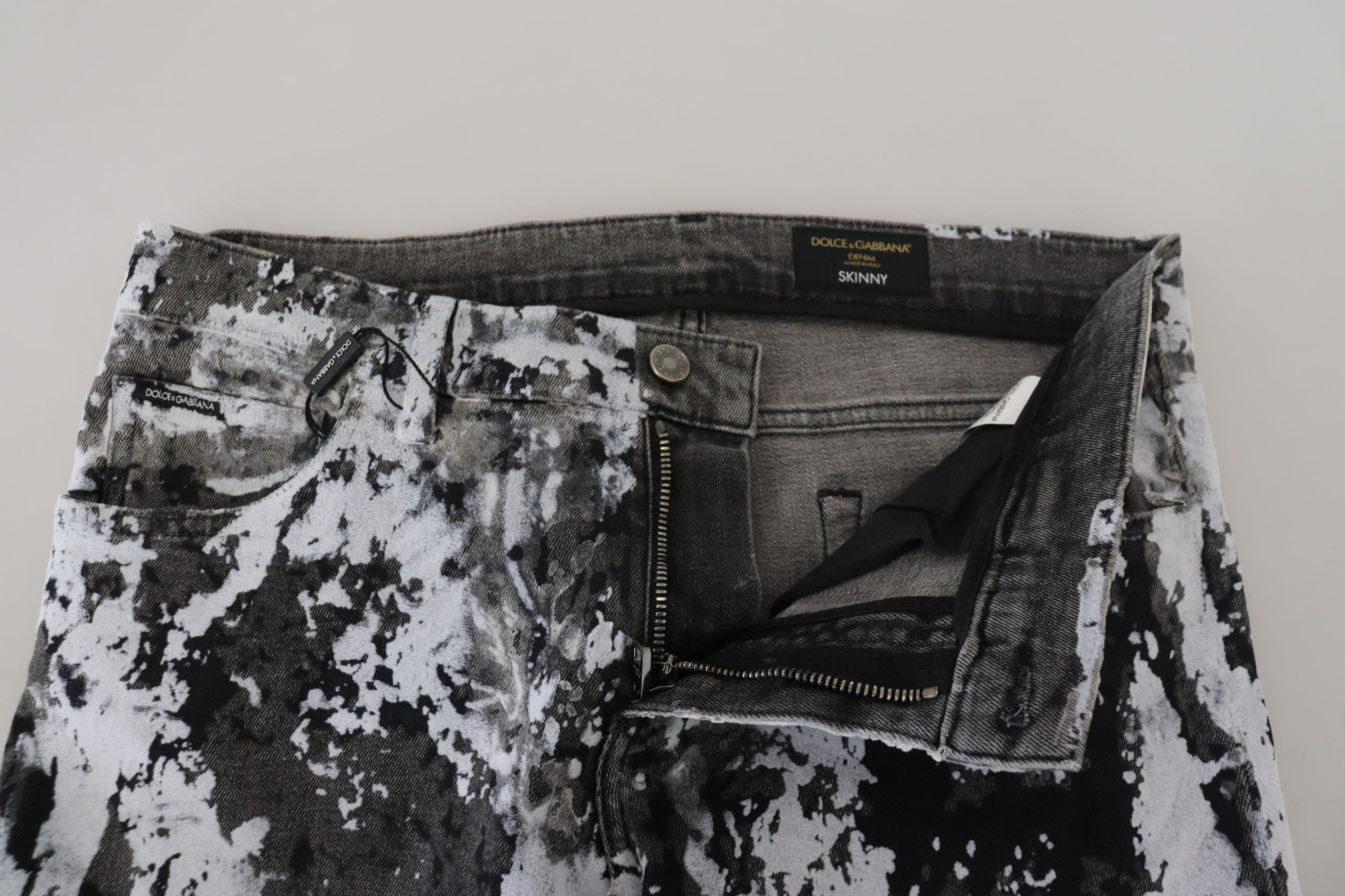 Dolce & Gabbana Multicolor Cotton Tie Dye Skinny Denim Jeans-5