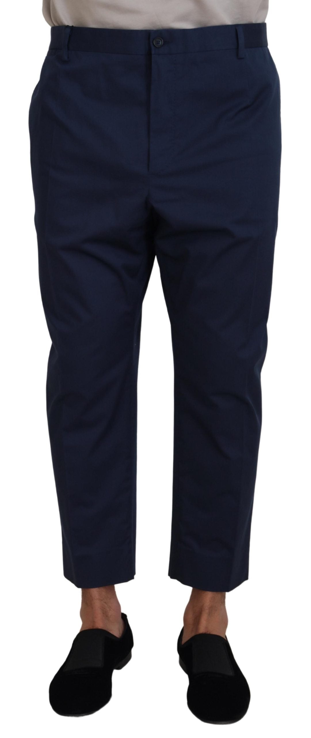 Dolce & Gabbana Blau Baumwolle Männer Cropped Pants-1