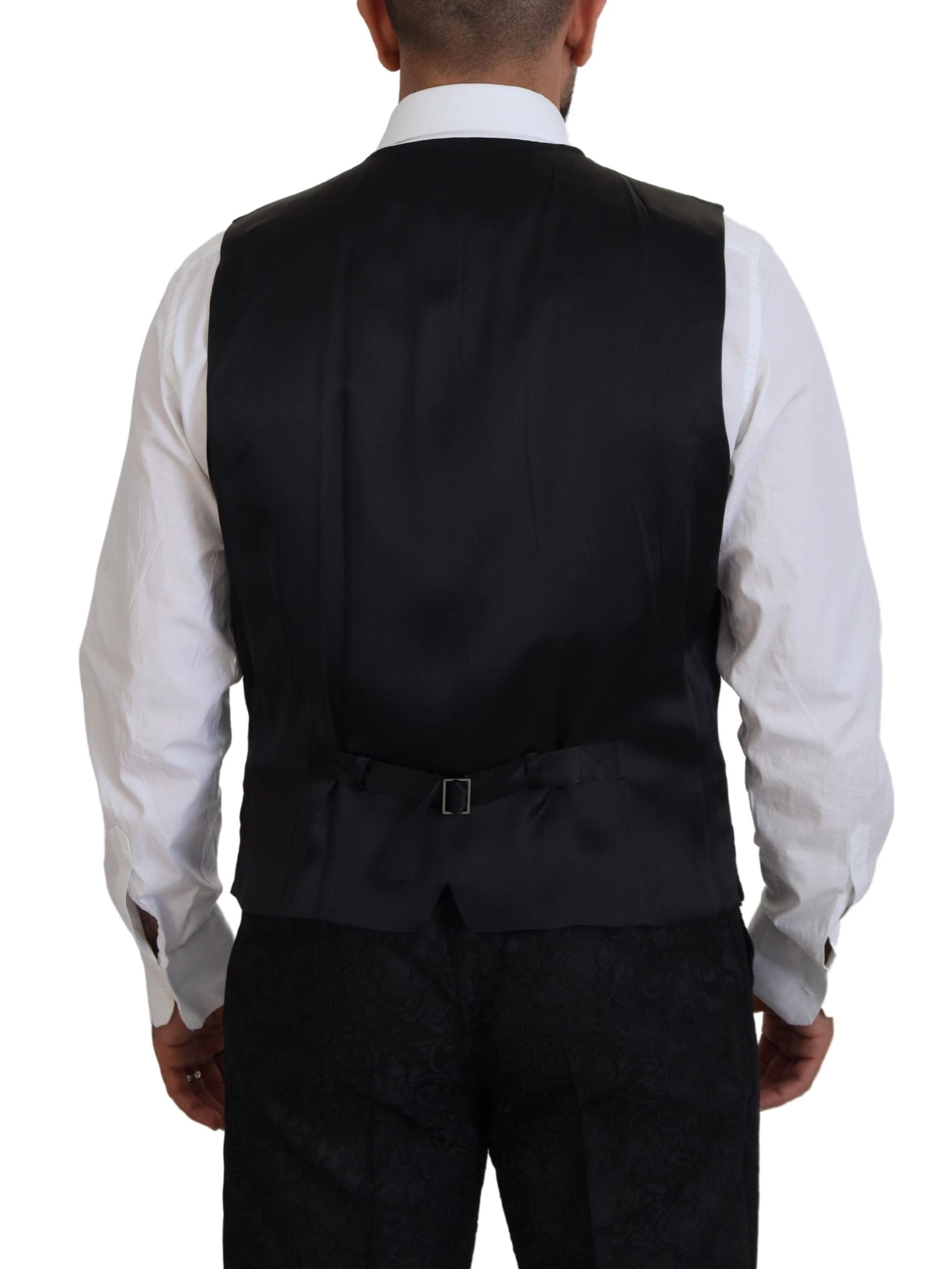 Dolce & Gabbana Schwarz Gold Fantasy Smoking Slim Fit Anzug-7