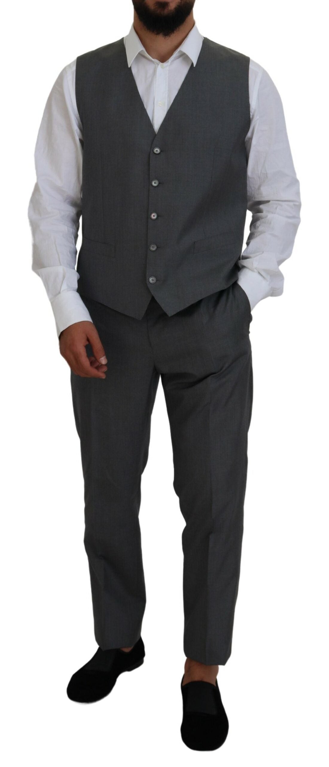 Dolce & Gabbana Grauer MARTINI 3 Stück Slim Fit Anzug-2