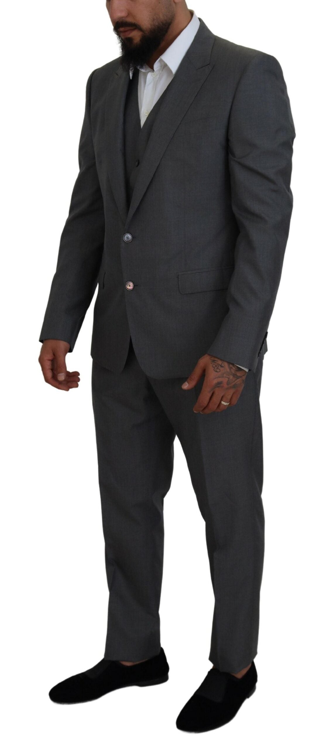 Dolce & Gabbana Grauer MARTINI 3 Stück Slim Fit Anzug-6