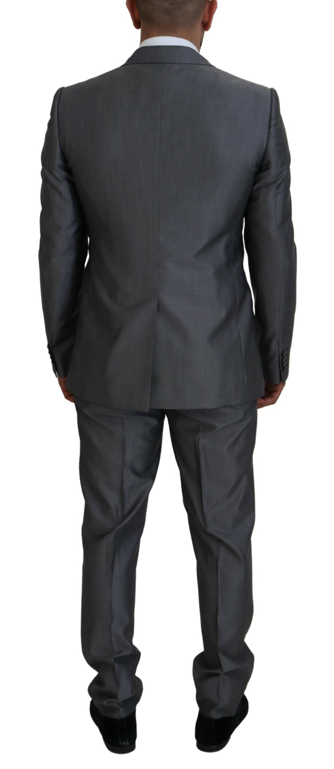 Dolce & Gabbana Grauer SICILIA 3 Stück Slim Fit Anzug-7