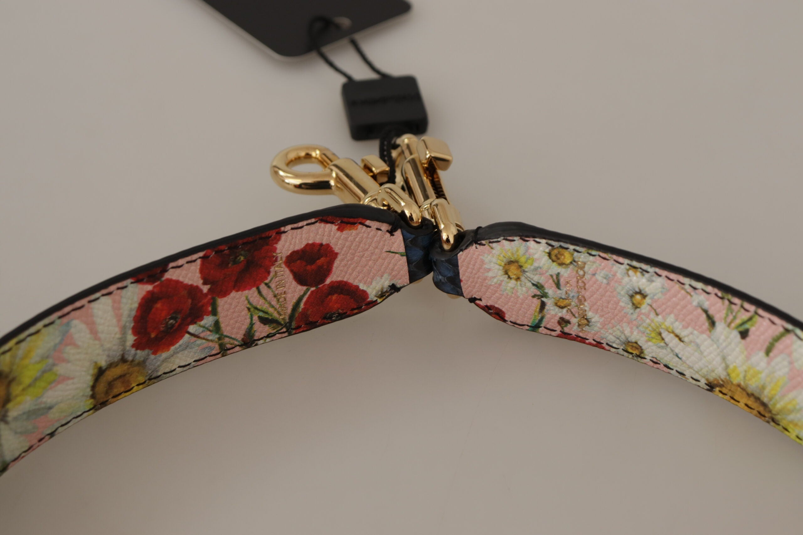 Dolce & Gabbana Blauer Exotenleder-Kristalle Wende-Schulterriemen-4