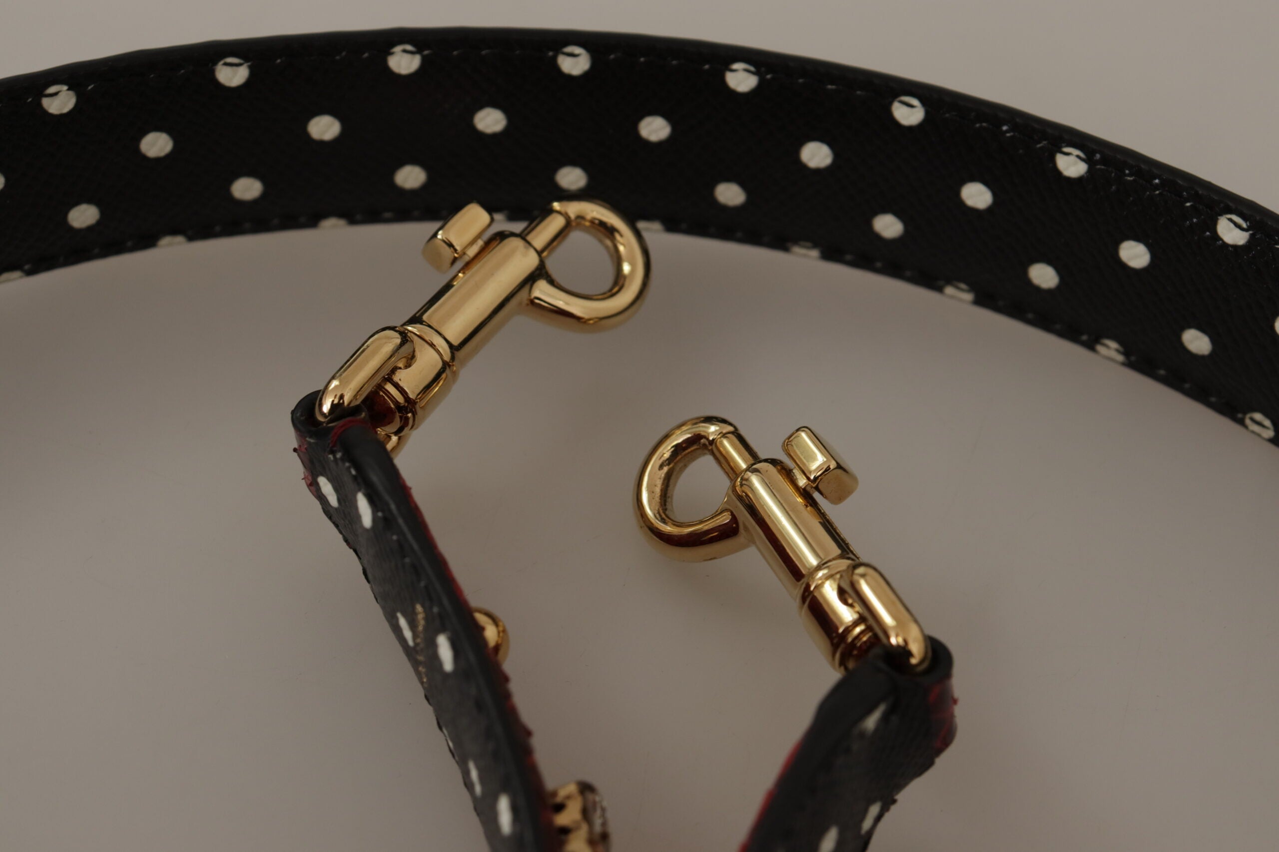 Dolce & Gabbana Red Python Leather with Crystals Reversible Shoulder Strap-3