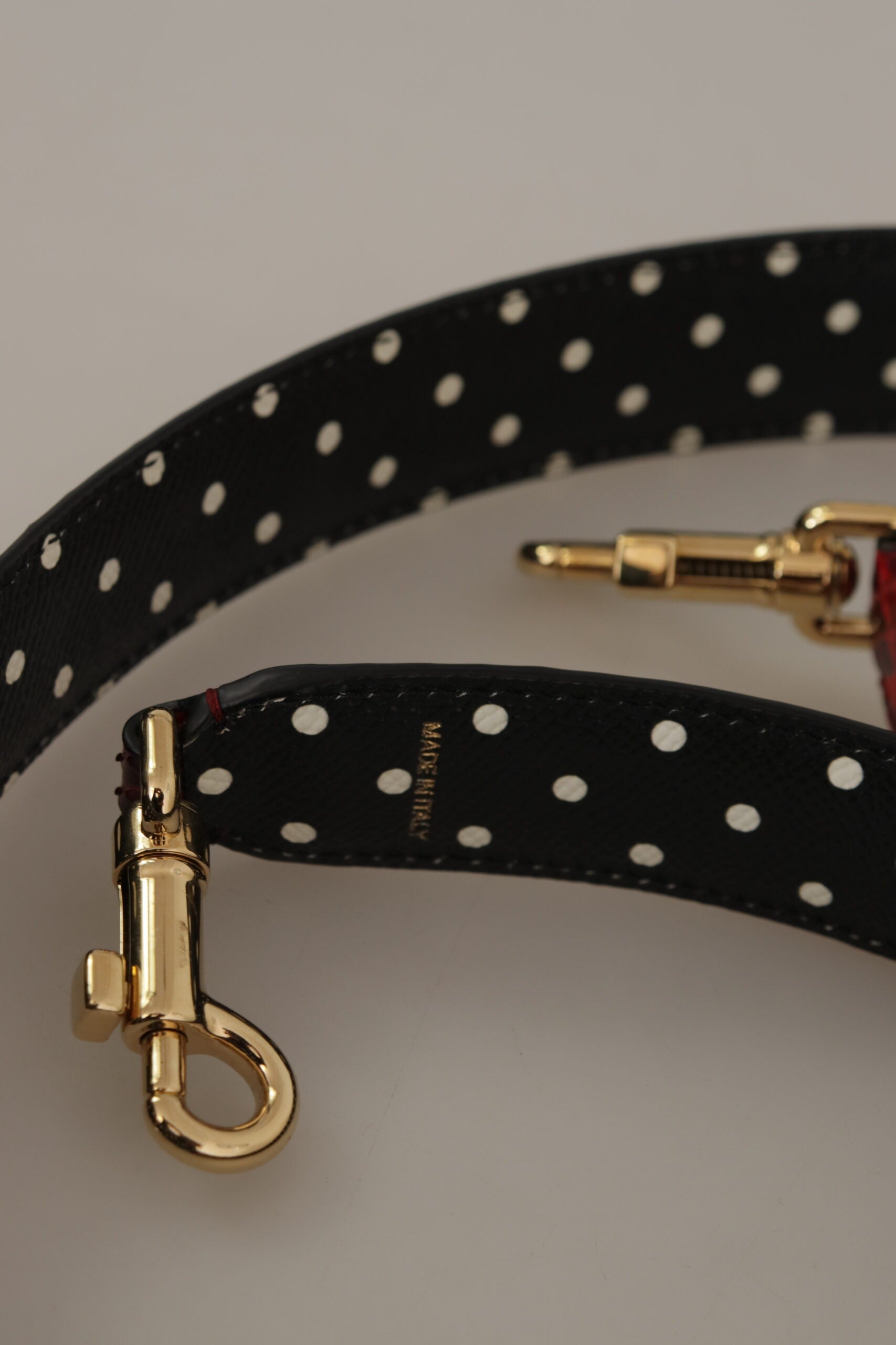 Dolce & Gabbana Red Python Leather with Crystals Reversible Shoulder Strap-5