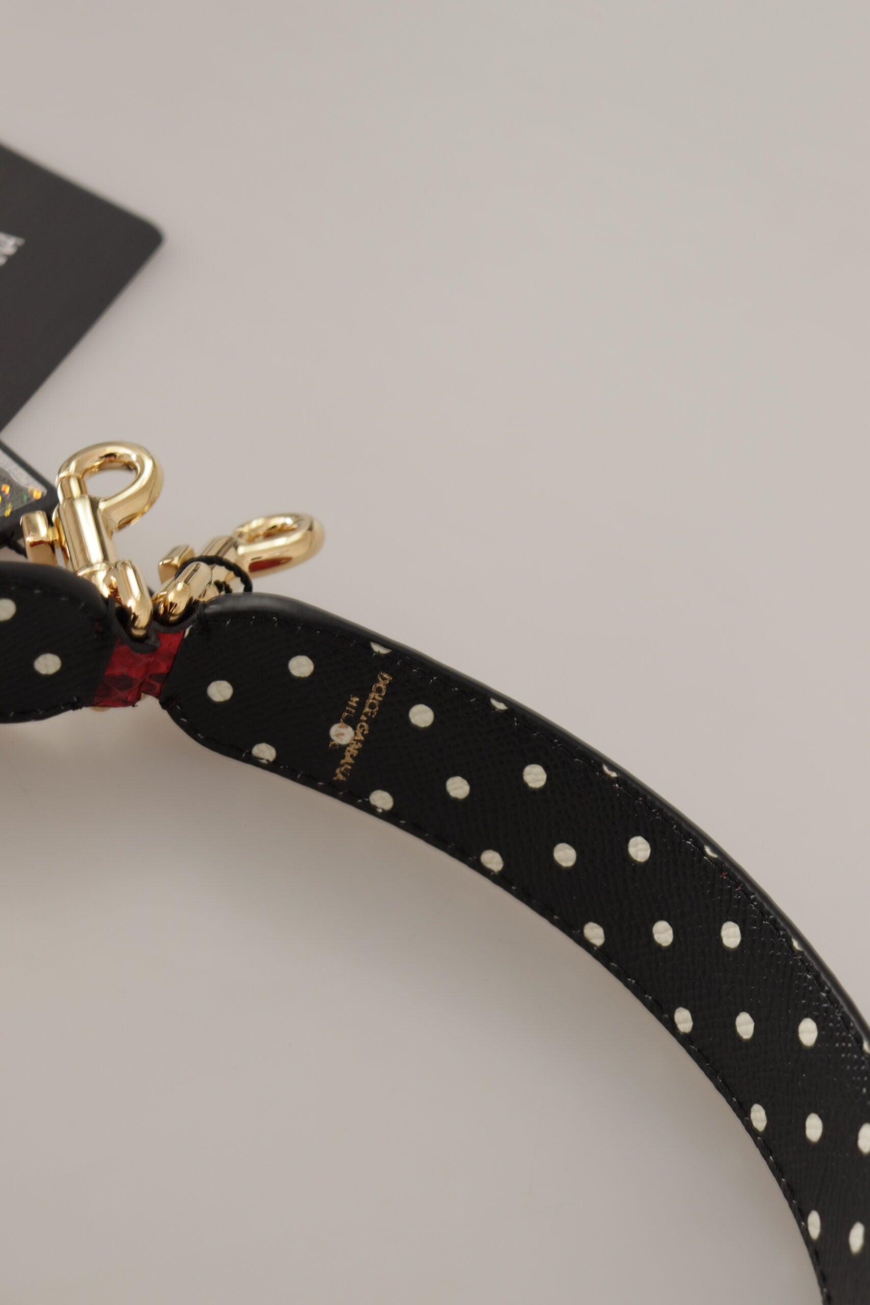 Dolce & Gabbana Red Python Leather with Crystals Reversible Shoulder Strap-3
