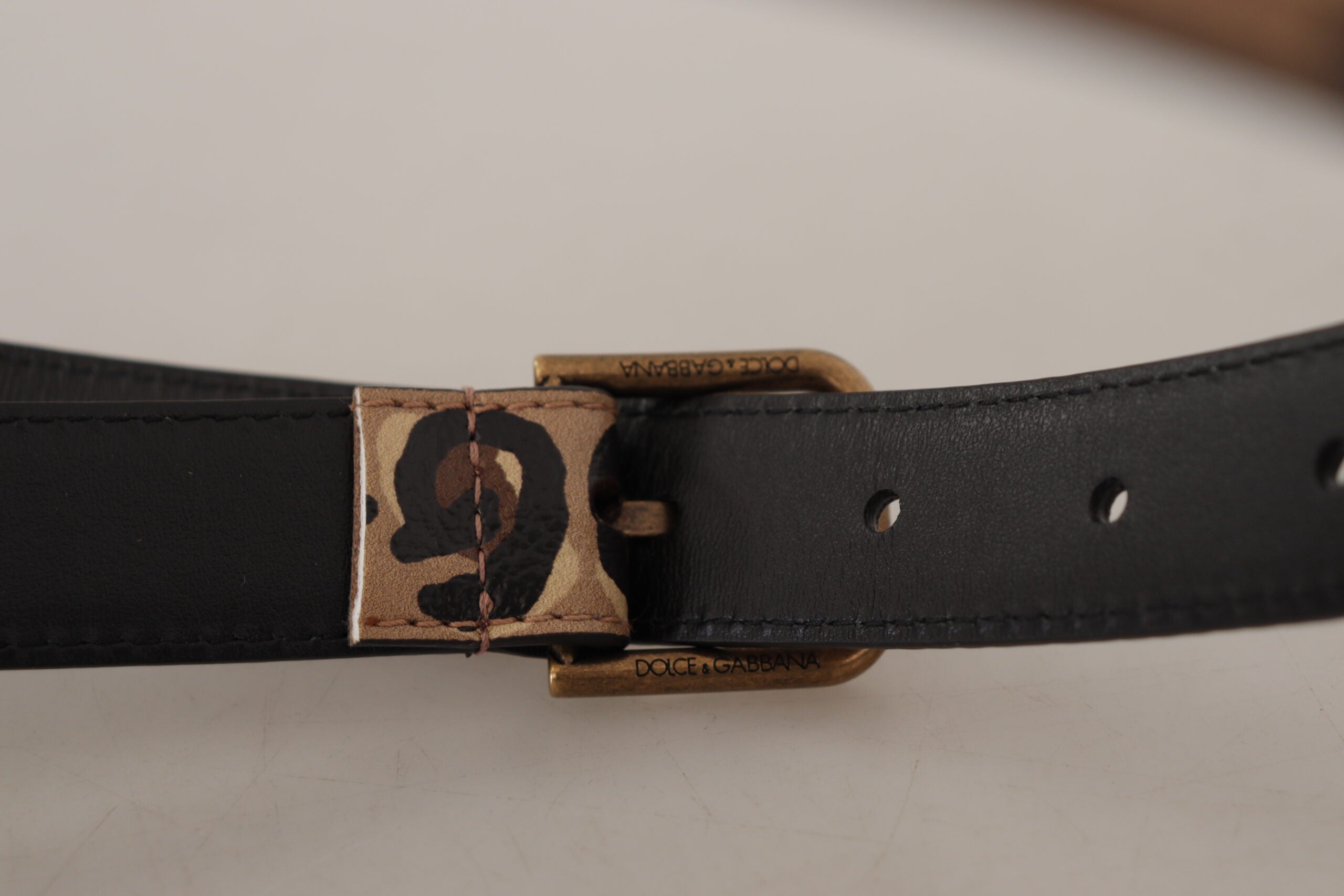 Dolce & Gabbana Brown Leopard Print Vintage Metal Waist Buckle Belt-5