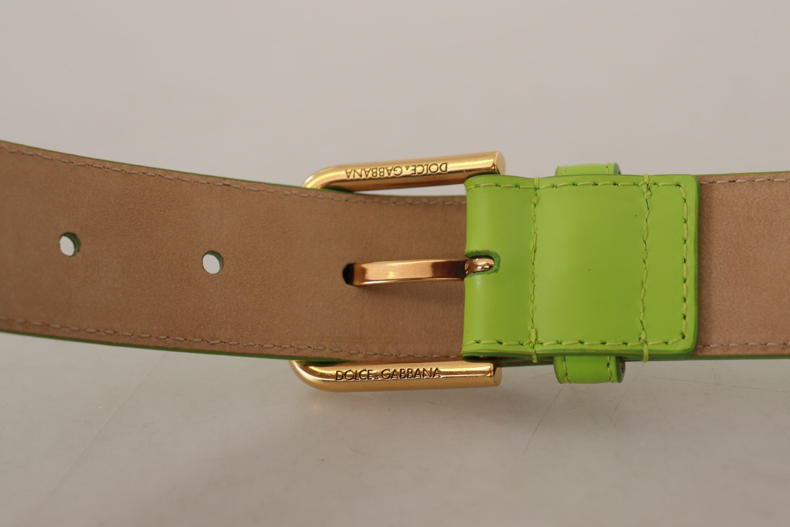 Dolce & Gabbana Green Leather Devotion Heart Micro Bag Headphone Belt-6