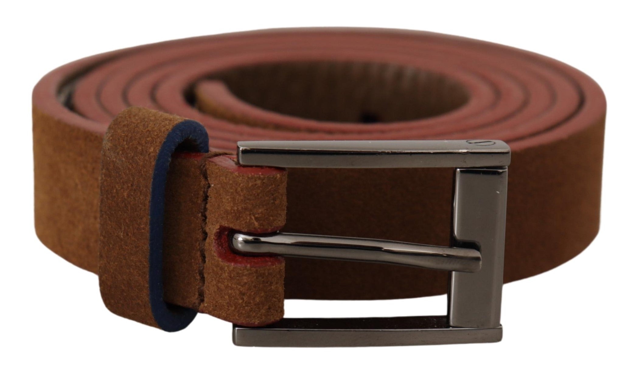 Dolce & Gabbana brown logo engraved metal belt with belt buckle-2