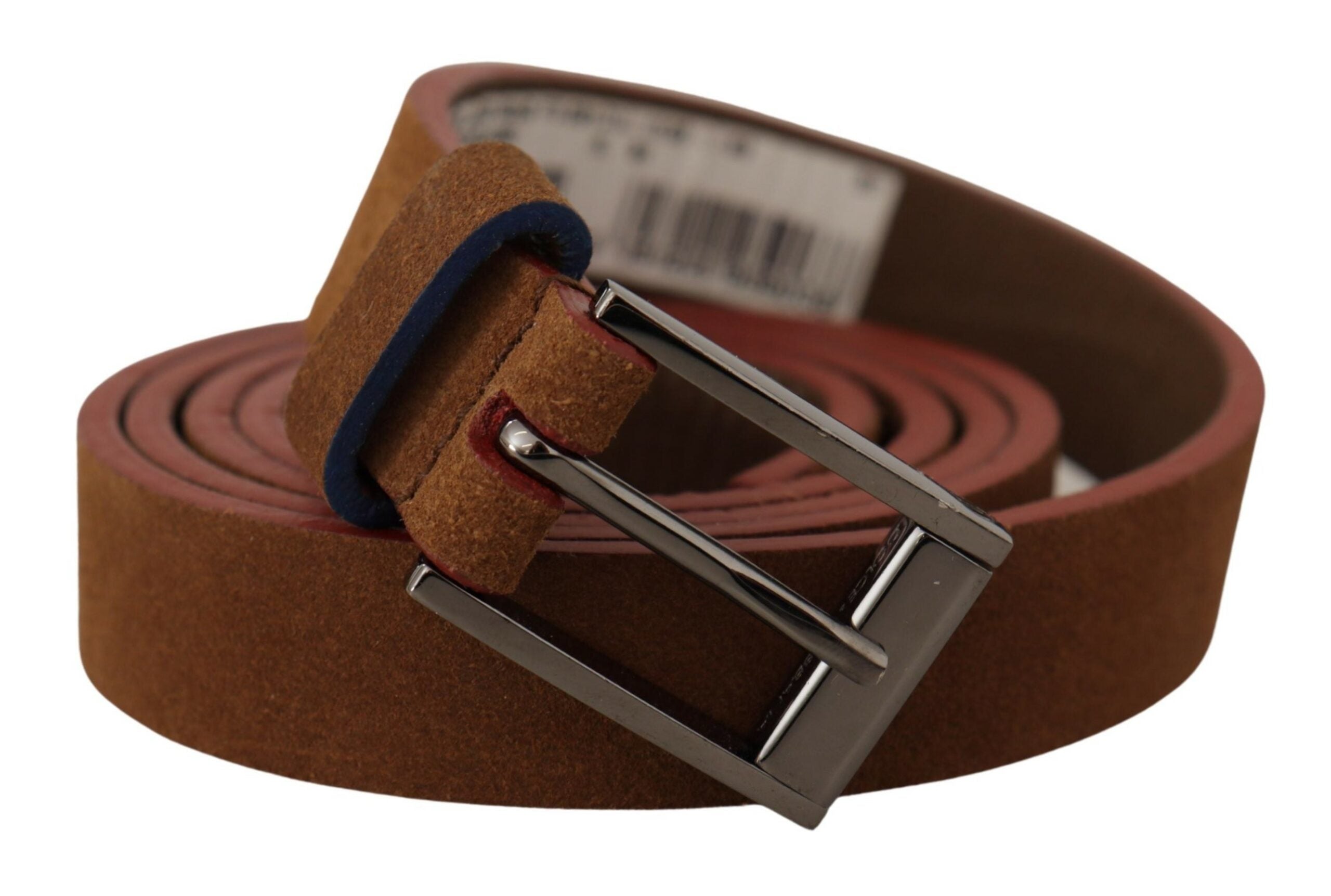 Dolce & Gabbana brown logo engraved metal belt with belt buckle-1