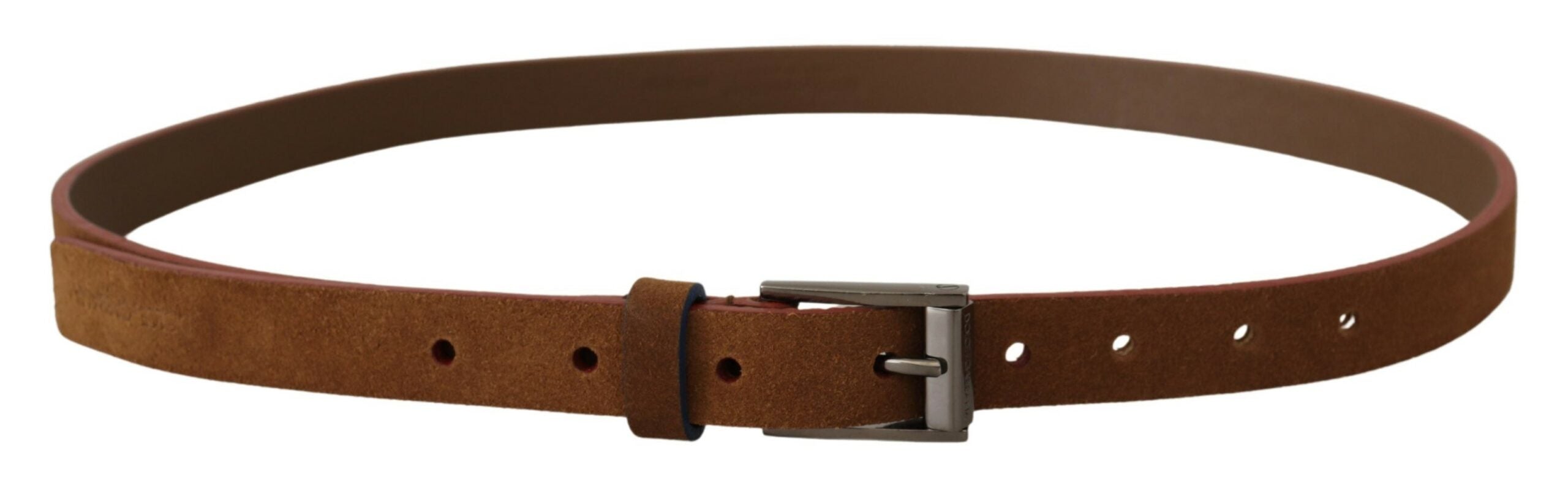 Dolce & Gabbana brown logo engraved metal belt with belt buckle-3