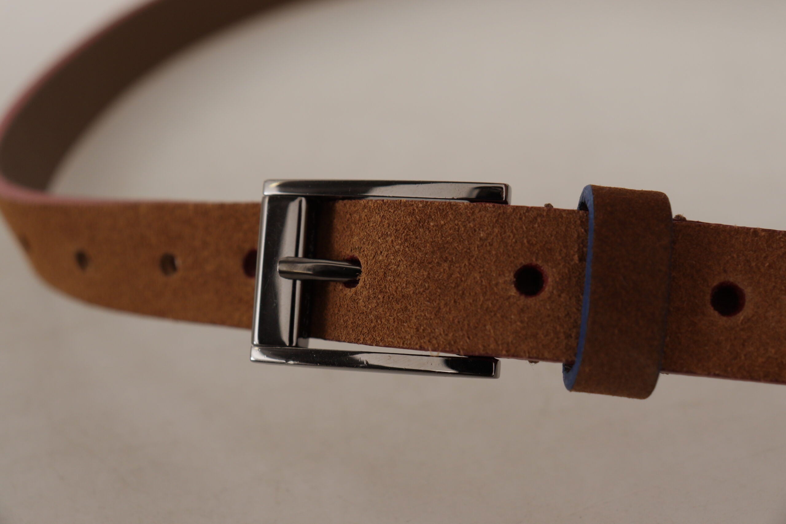 Dolce & Gabbana brown logo engraved metal belt with belt buckle-5