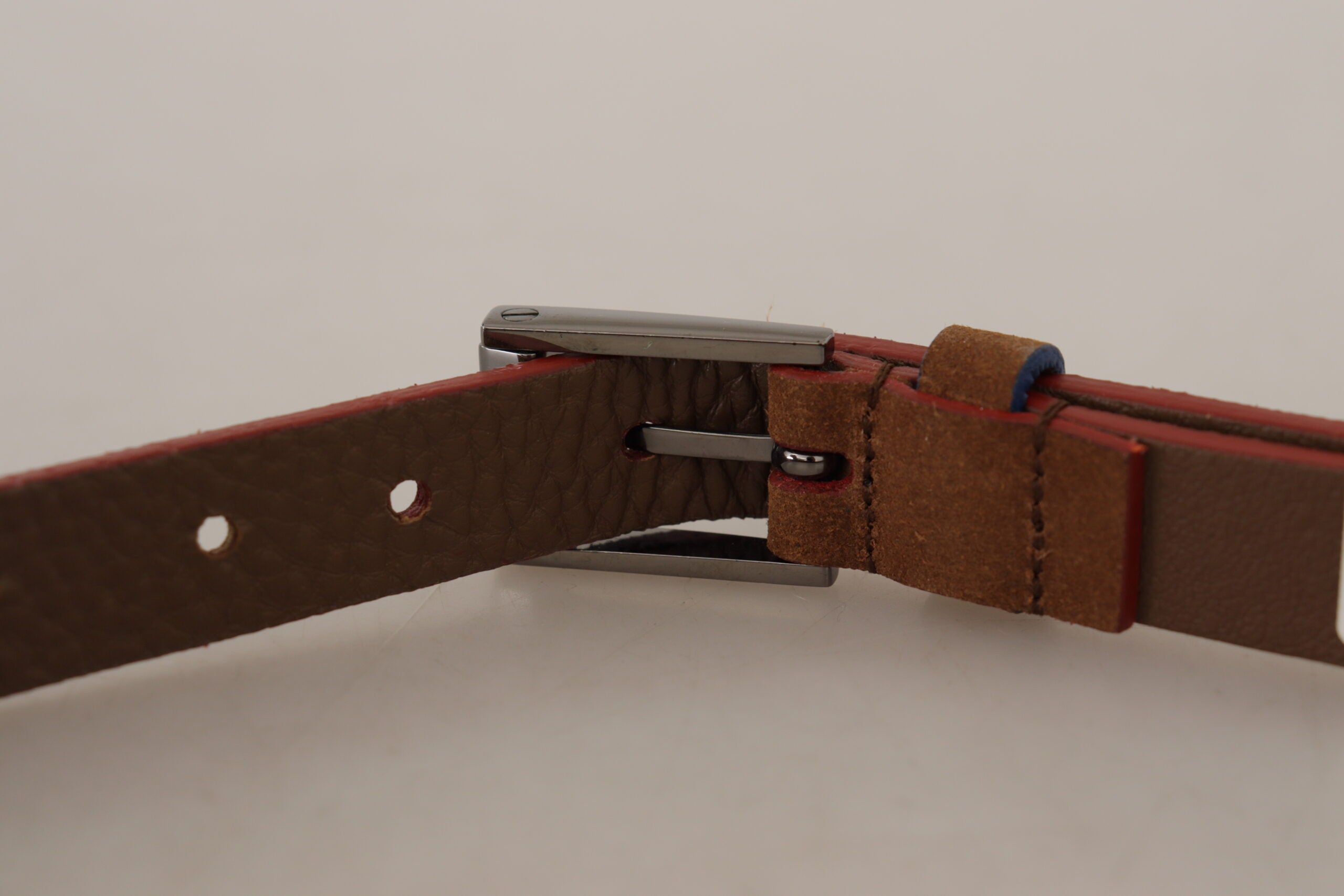 Dolce & Gabbana brown logo engraved metal belt with belt buckle-7