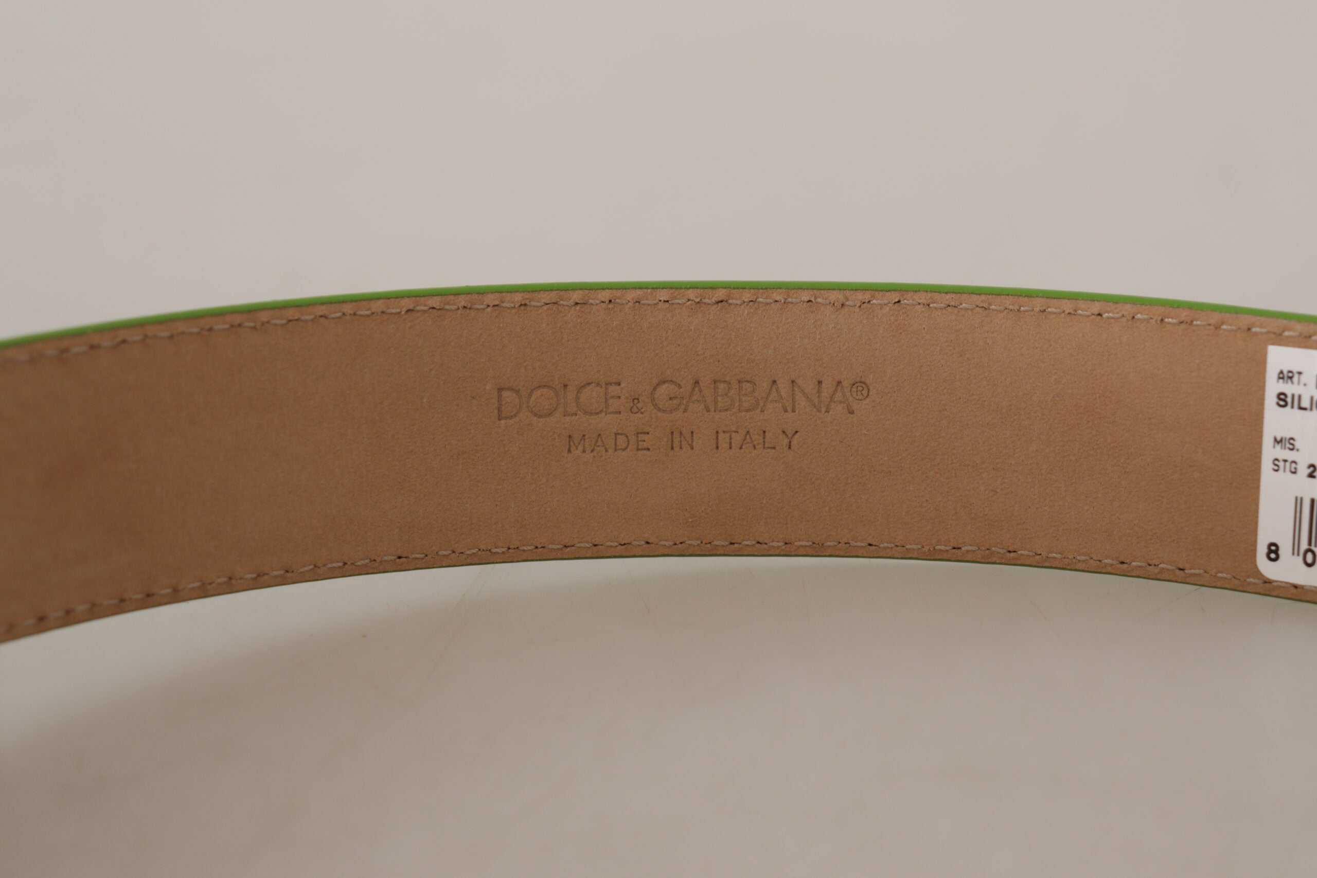 Dolce & Gabbana Green Leather Devotion Heart Micro Bag Headphone Belt-4