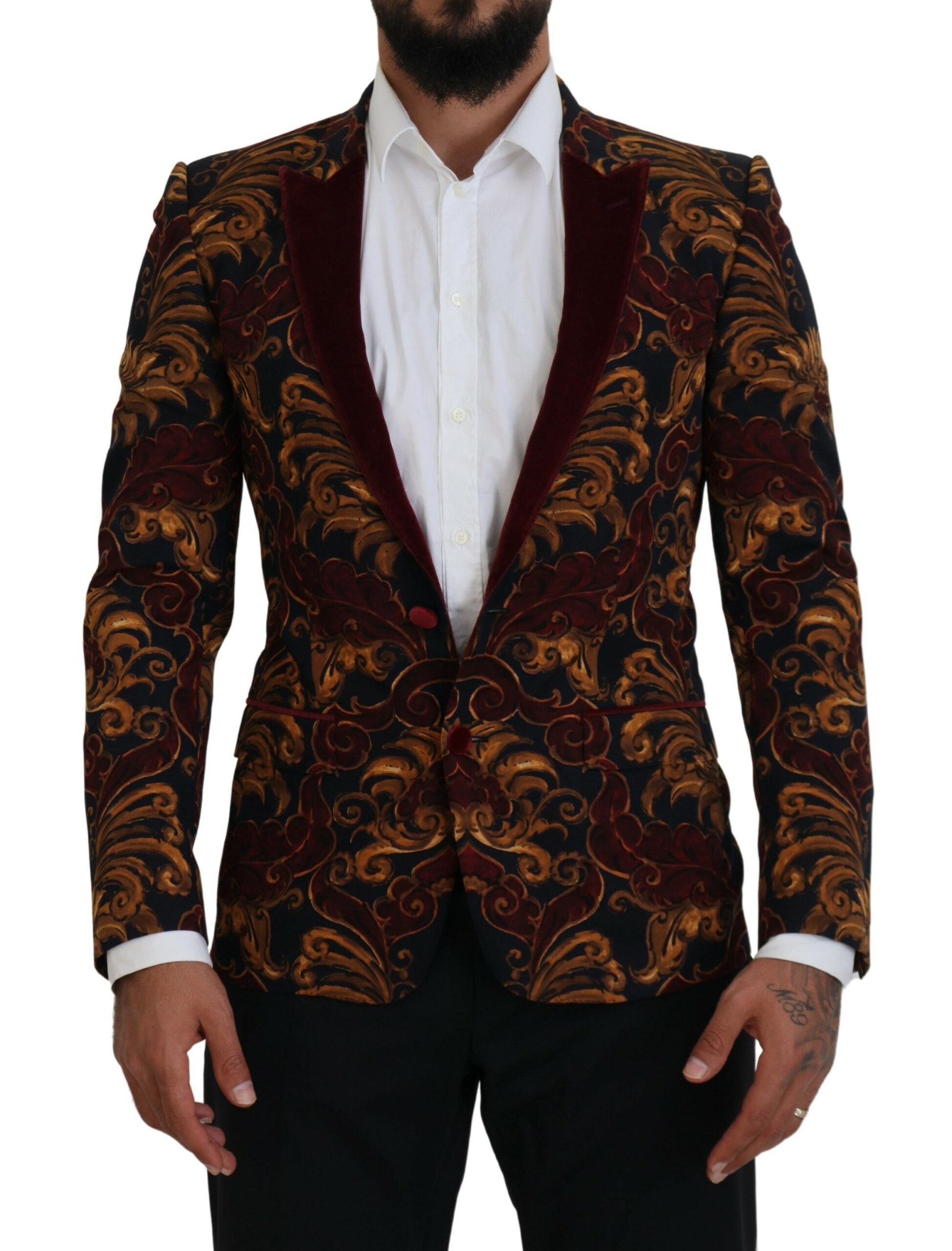 Dolce & Gabbana Multicolor Floral Single-Breasted Martini Blazer-1