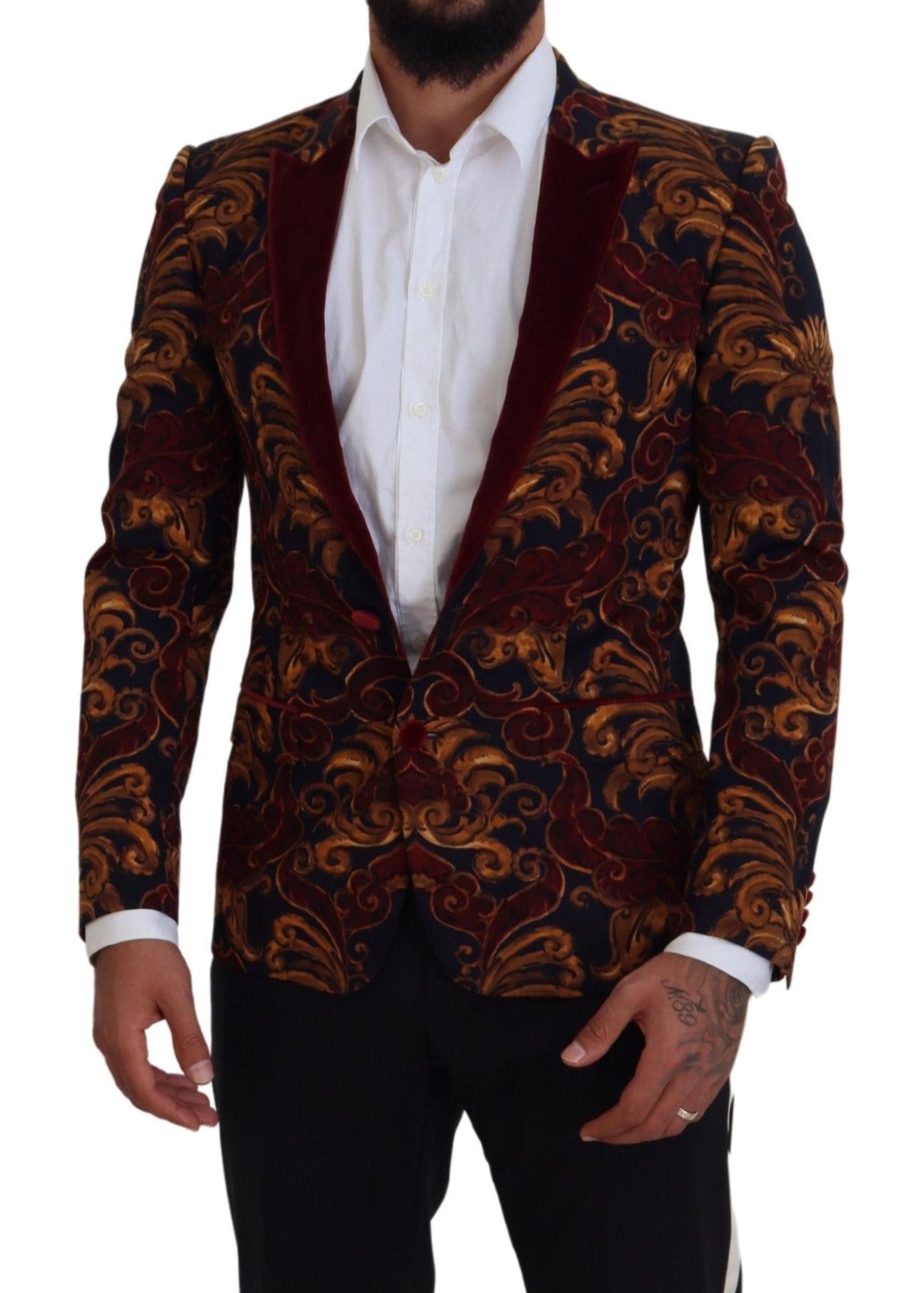 Dolce & Gabbana Multicolor Floral Single-Breasted Martini Blazer-5