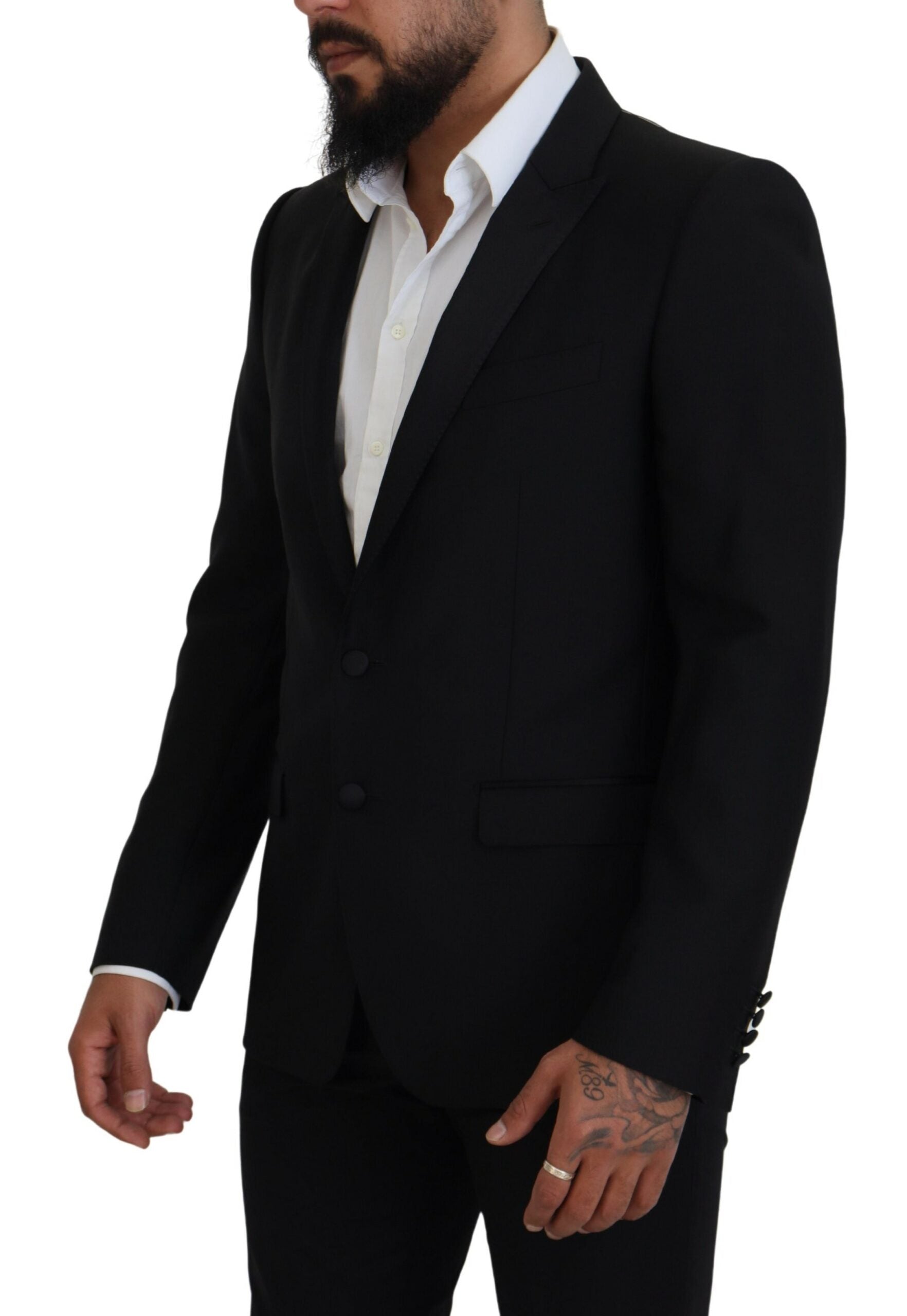 Dolce & Gabbana Black slim-fit Martini blazer-2