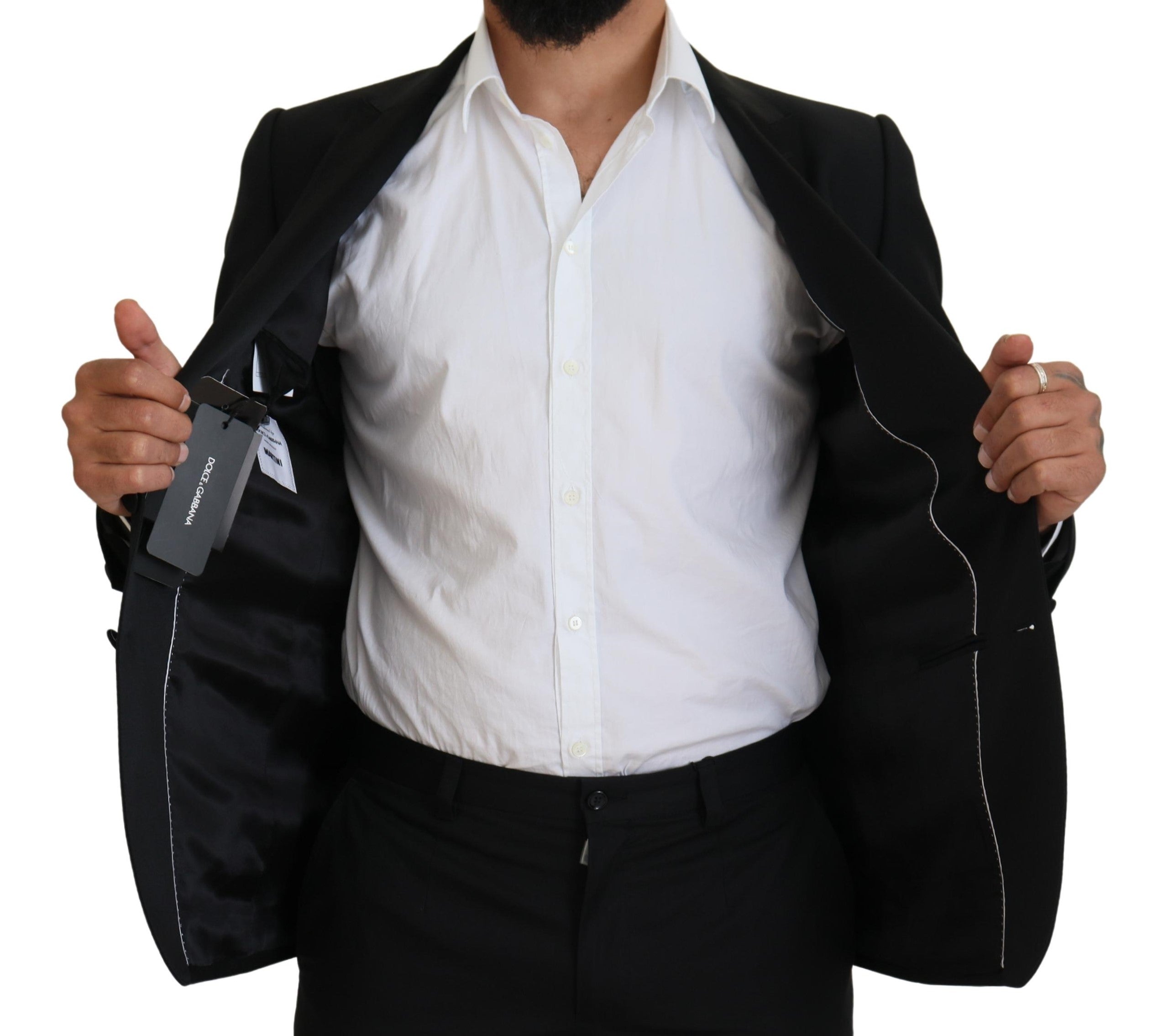 Dolce & Gabbana Black slim-fit Martini blazer-6