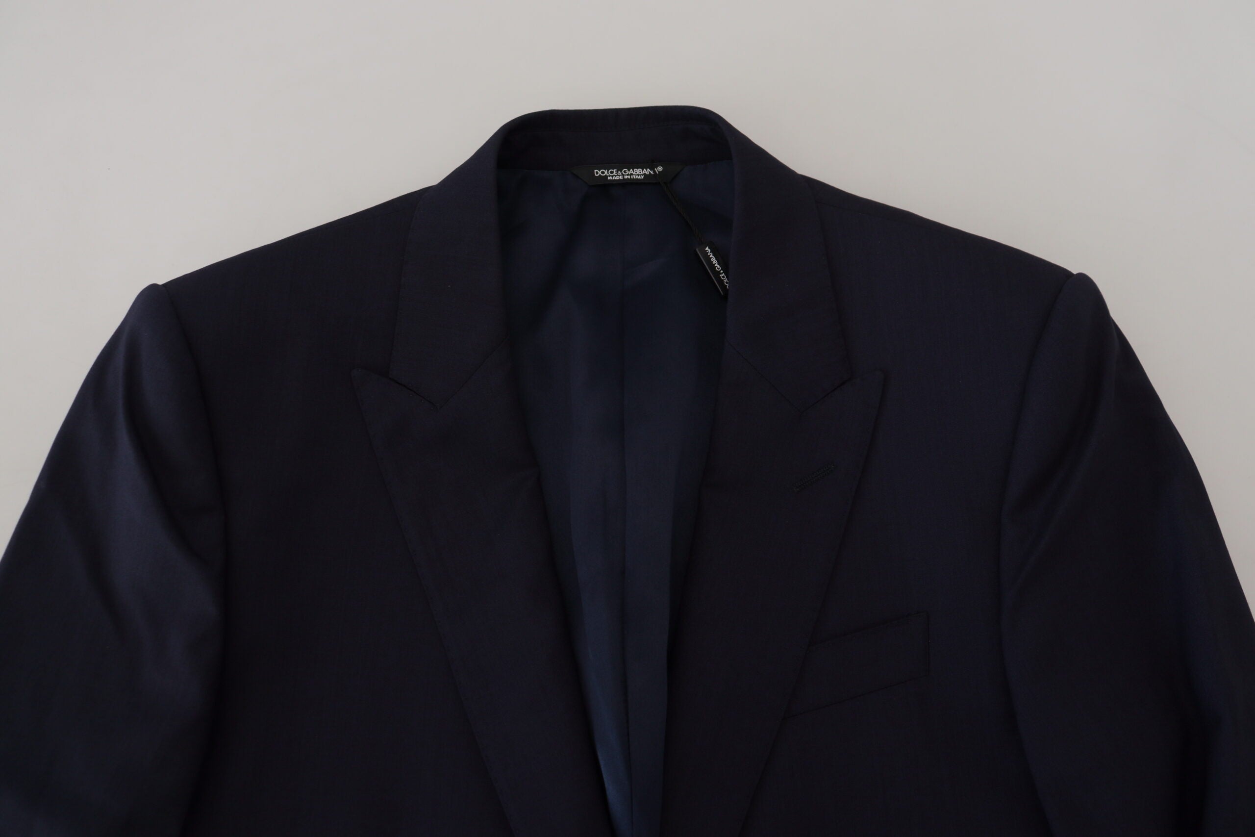 Dolce & Gabbana Blue Wool Coat Slim Fit Formal Blazer-7