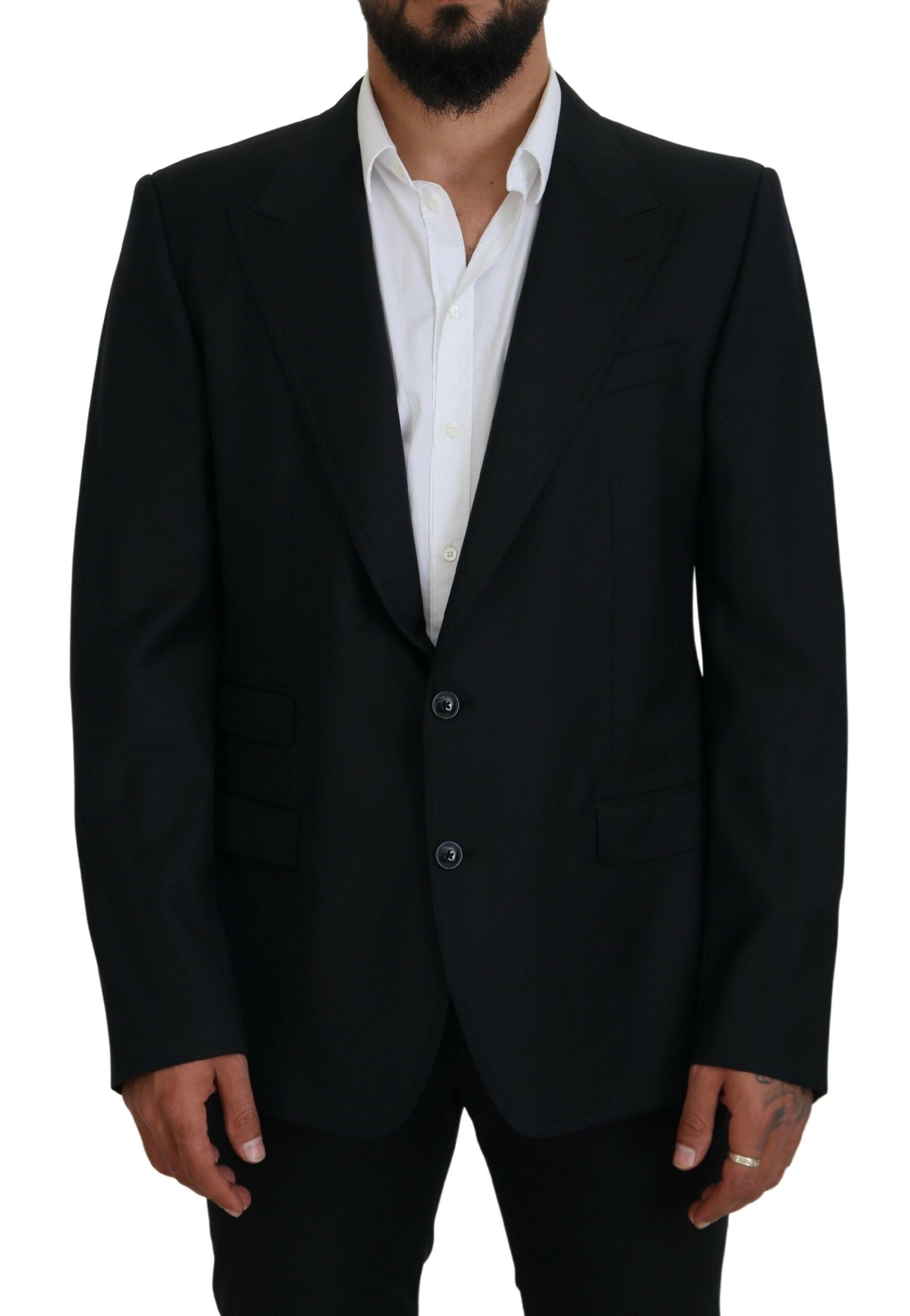 Dolce & Gabbana Dunkelblauer formeller Sicilia Blazer aus Wolle-1