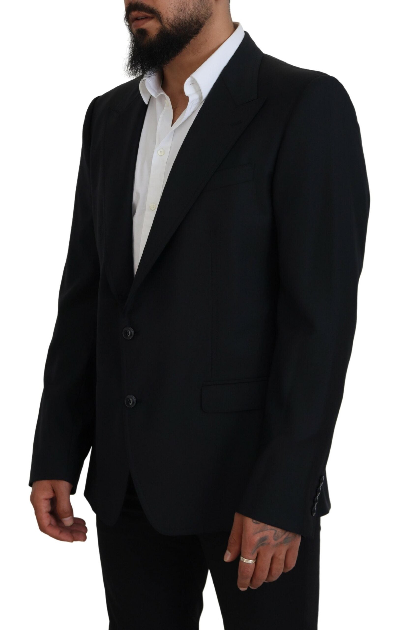 Dolce & Gabbana Dunkelblauer formeller Sicilia Blazer aus Wolle-2