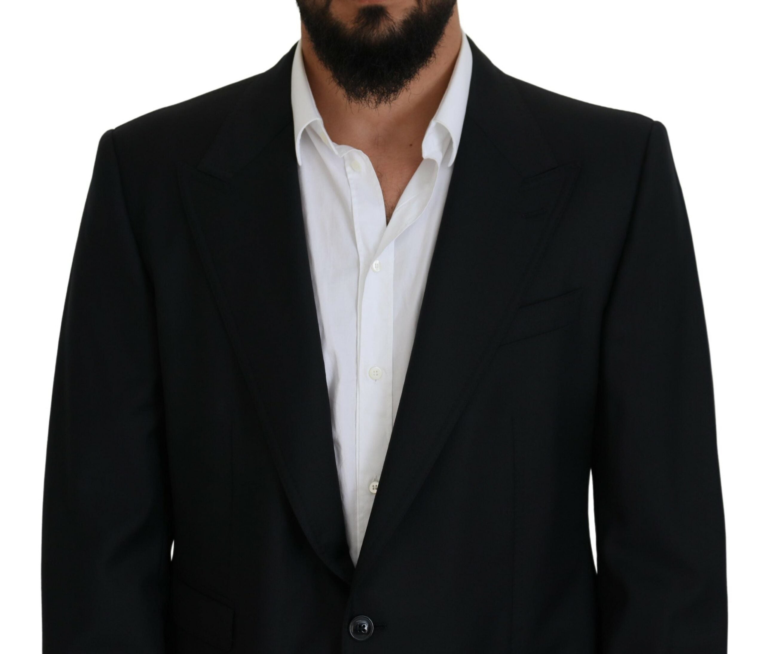 Dolce & Gabbana Dunkelblauer formeller Sicilia Blazer aus Wolle-4