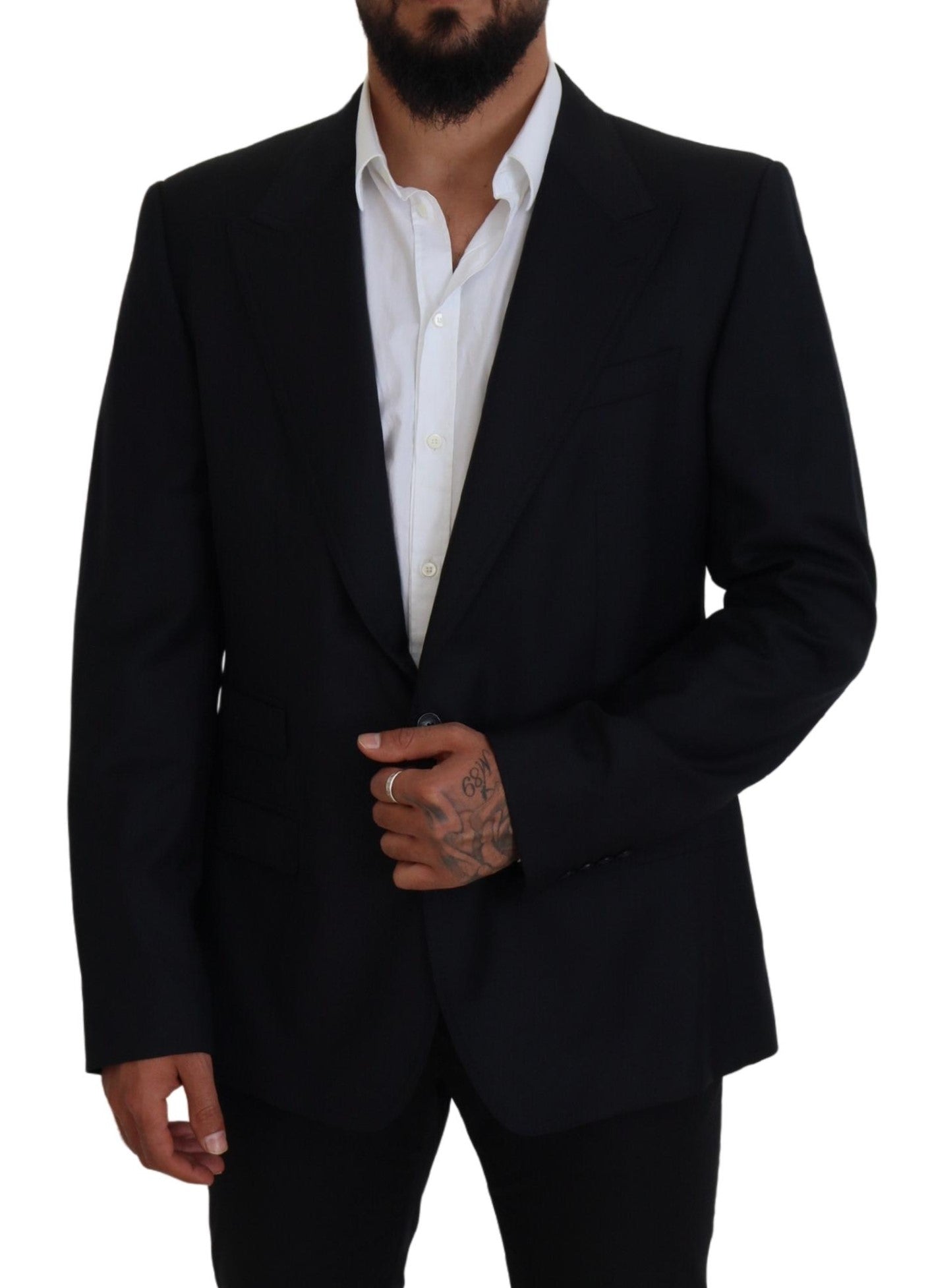 Dolce & Gabbana Dunkelblauer formeller Sicilia Blazer aus Wolle-5