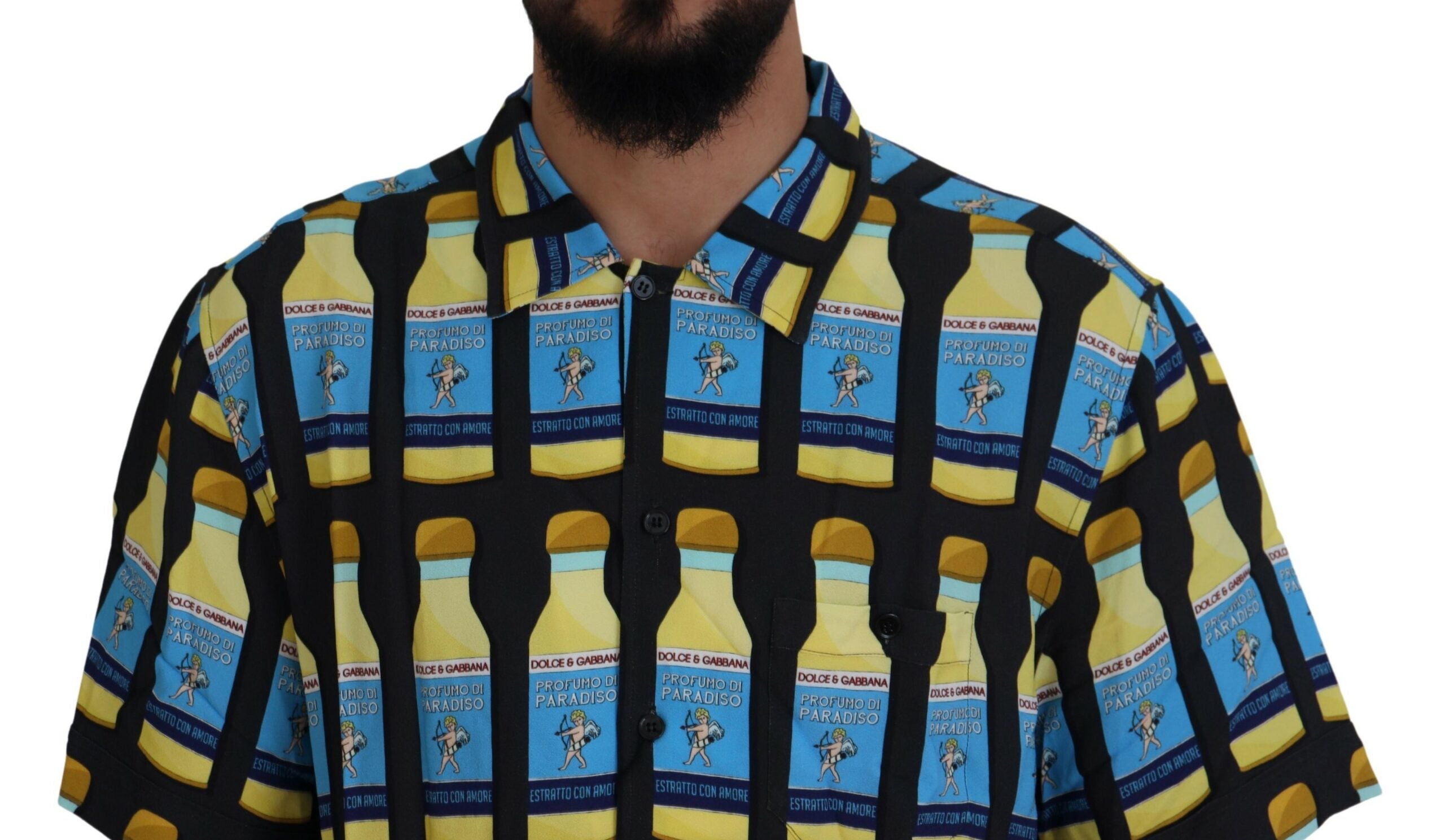 Dolce & Gabbana Multicolor bedrucktes Viskose Freizeithemd-4