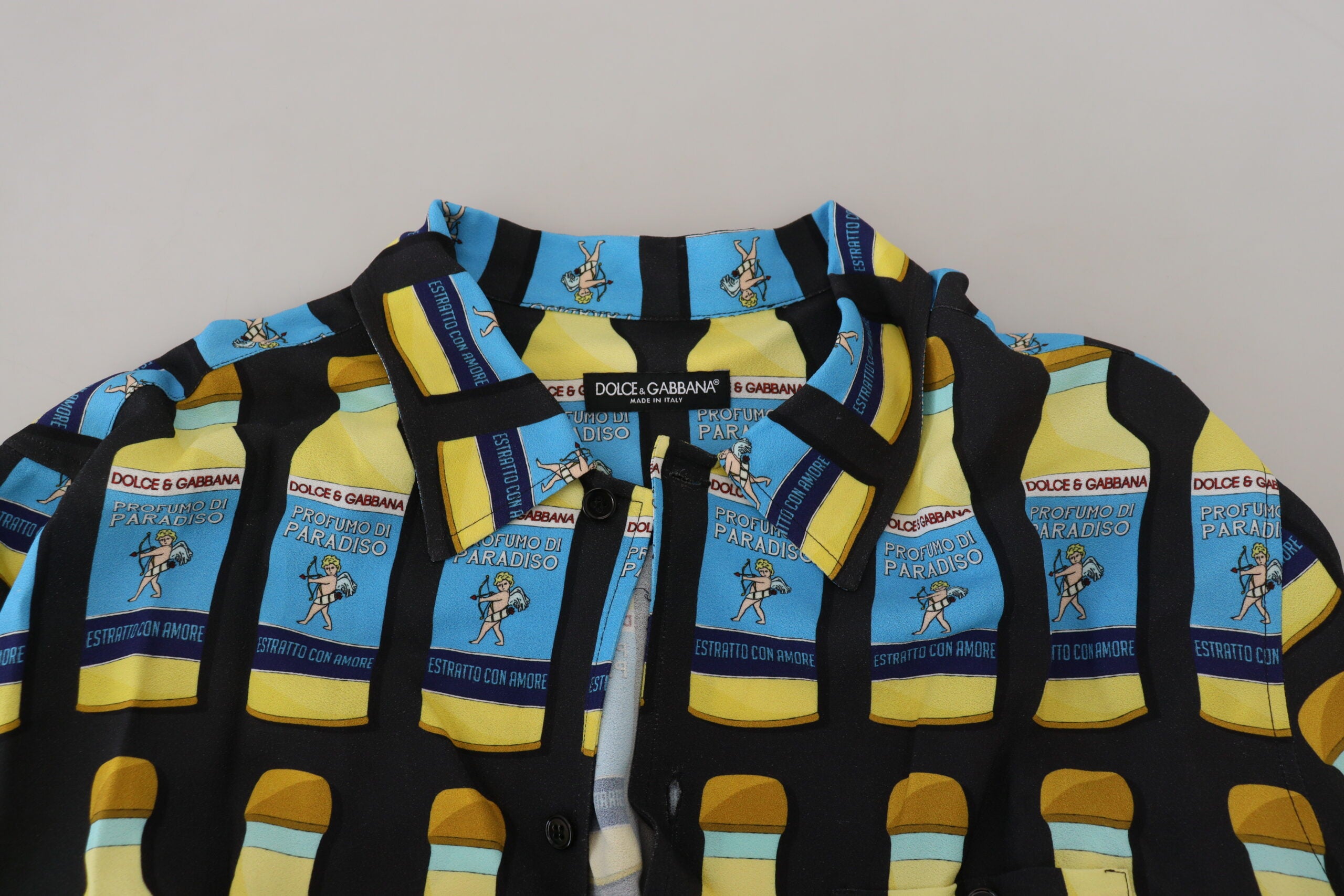 Dolce & Gabbana Multicolor bedrucktes Viskose Freizeithemd-6