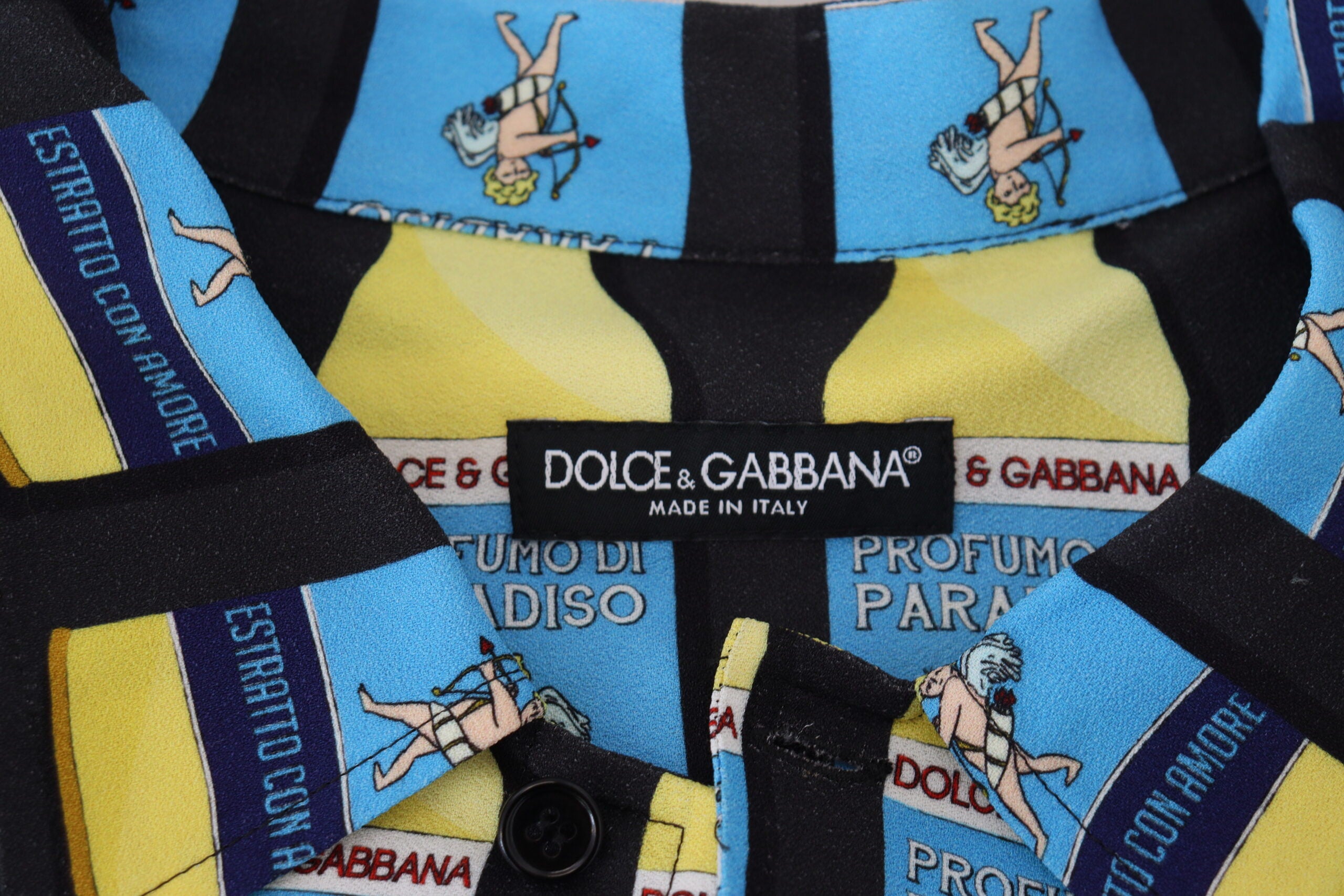 Dolce & Gabbana Multicolor bedrucktes Viskose Freizeithemd-7
