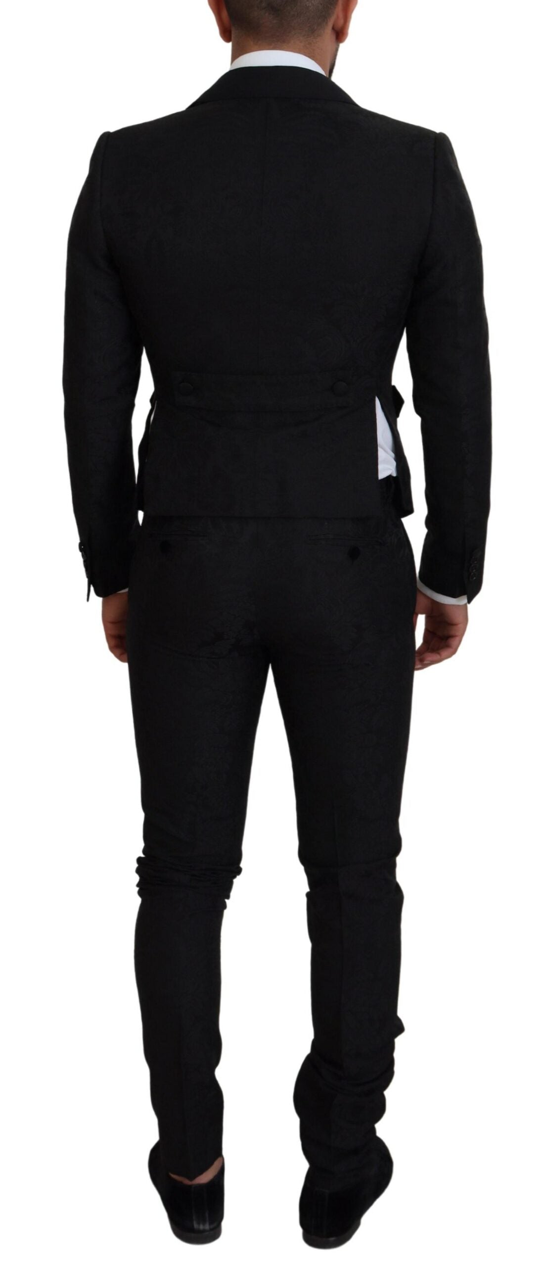 Dolce & Gabbana Black Polyester Men's 2-Piece MARTINI Suit-3
