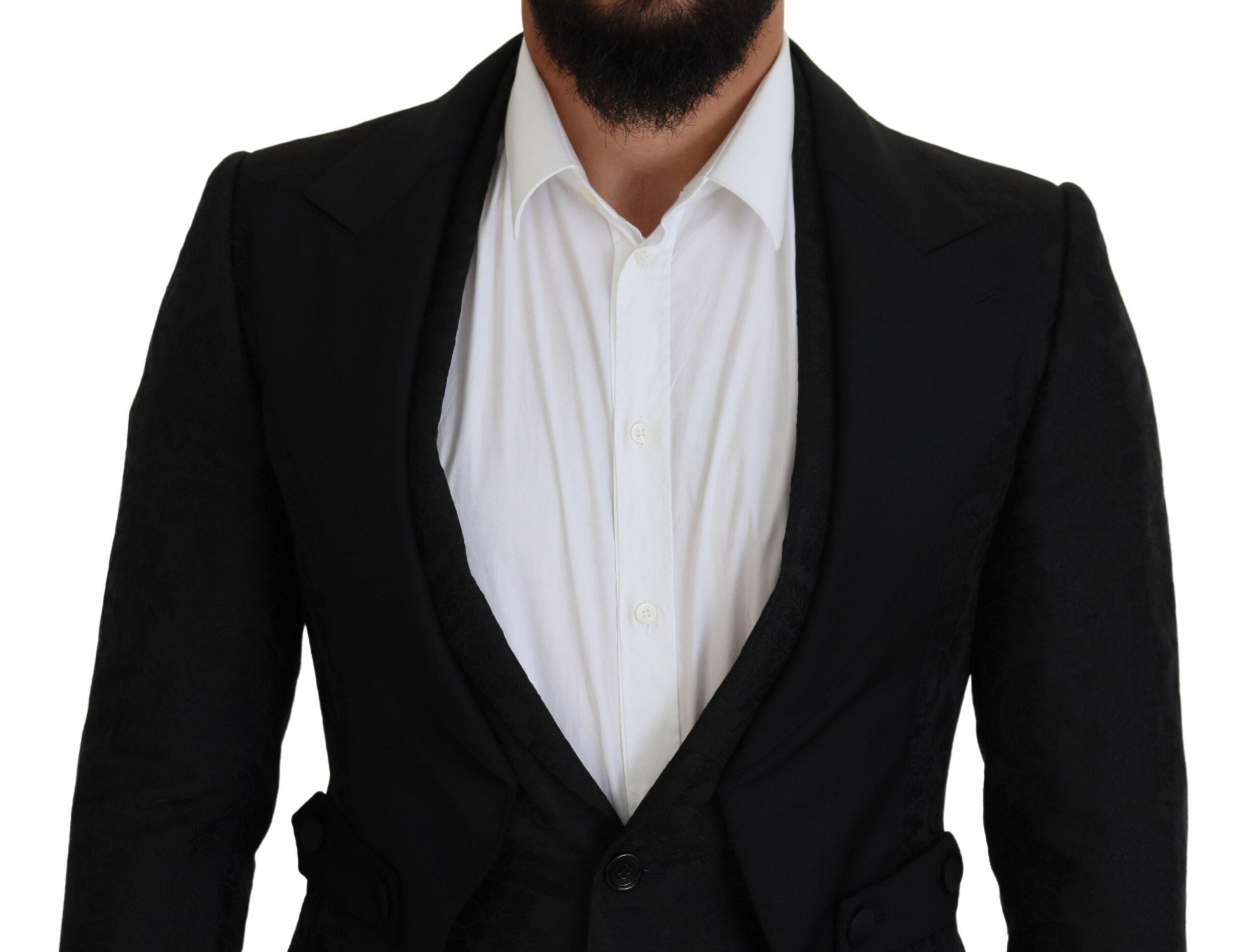 Dolce & Gabbana Black Polyester Men's 2-Piece MARTINI Suit-4