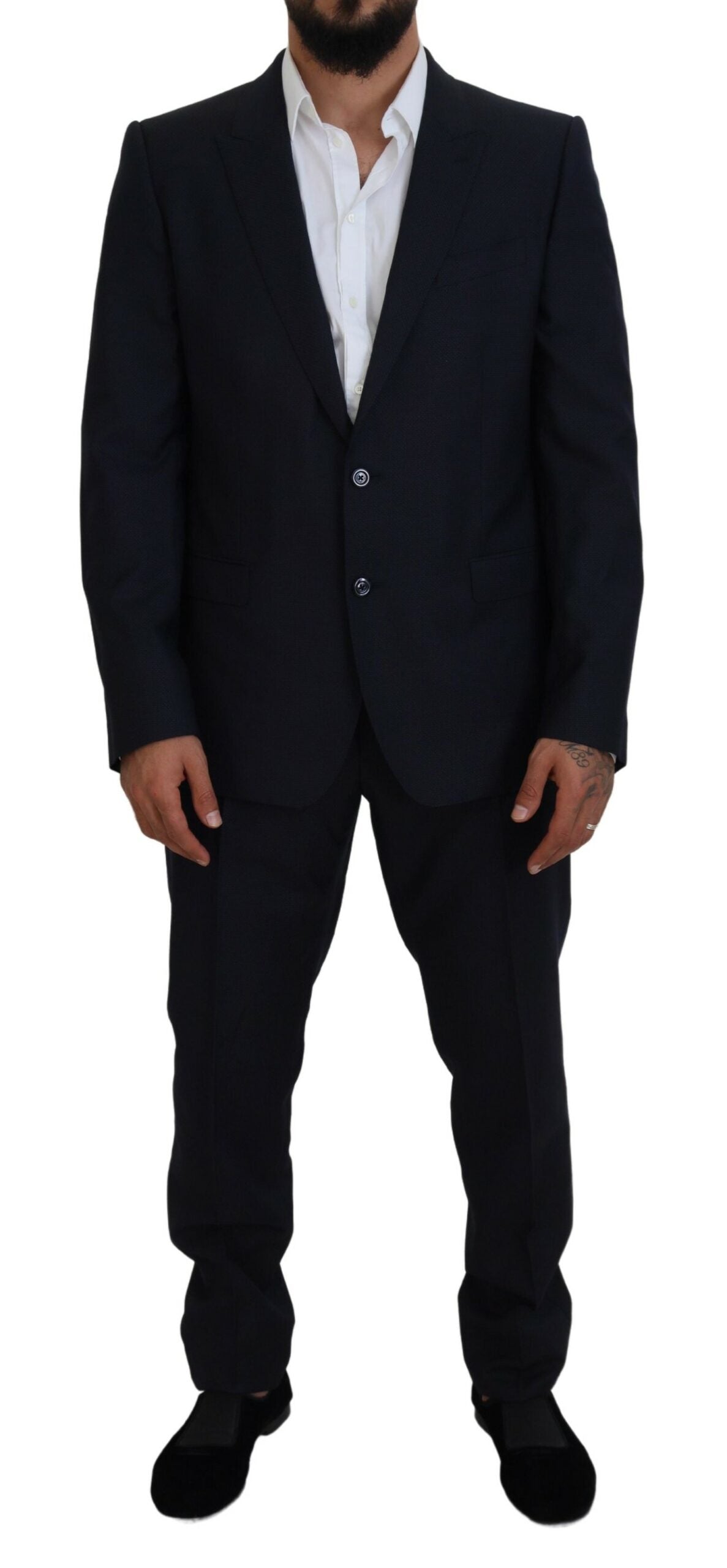 Dolce & Gabbana Blue single-breasted 2-piece MARTINI suit-1