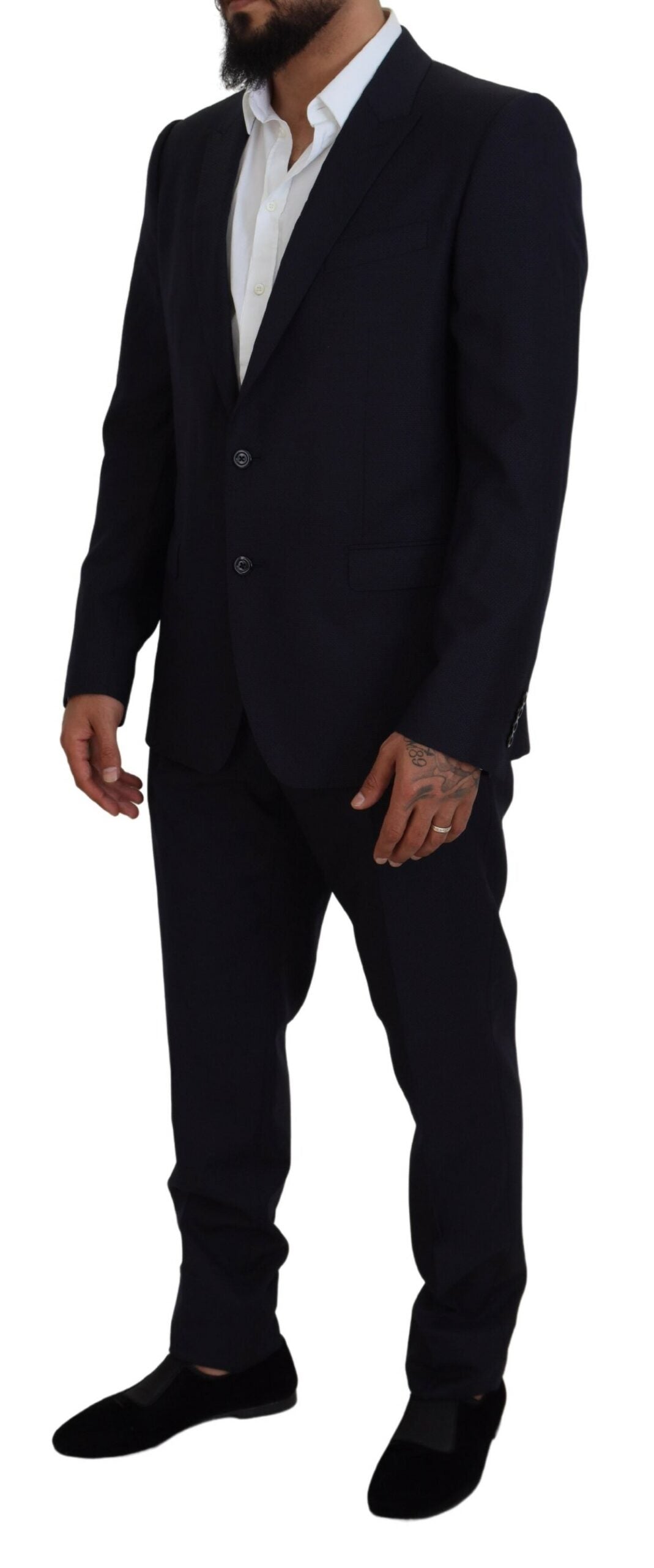 Dolce & Gabbana Blue single-breasted 2-piece MARTINI suit-2