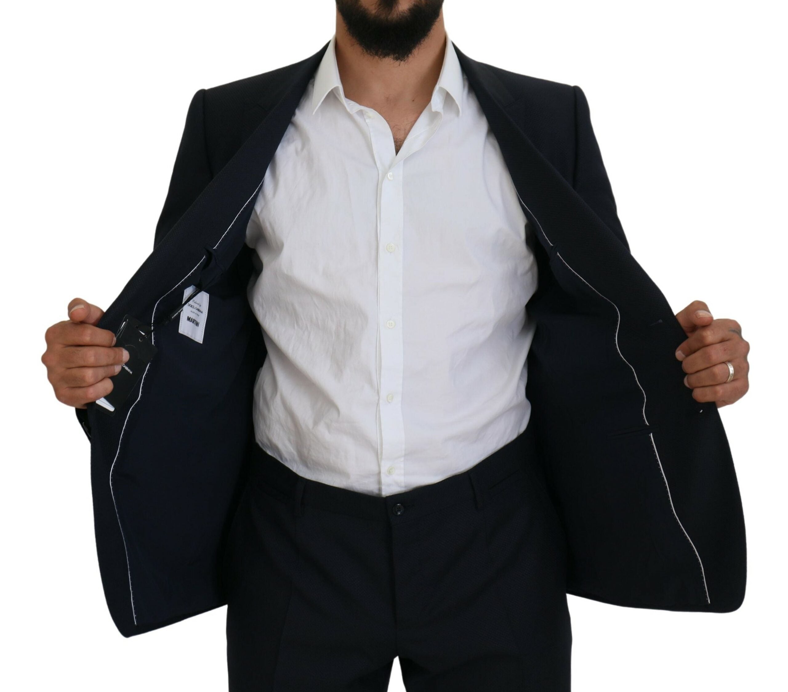 Dolce & Gabbana Blue single-breasted 2-piece MARTINI suit-6