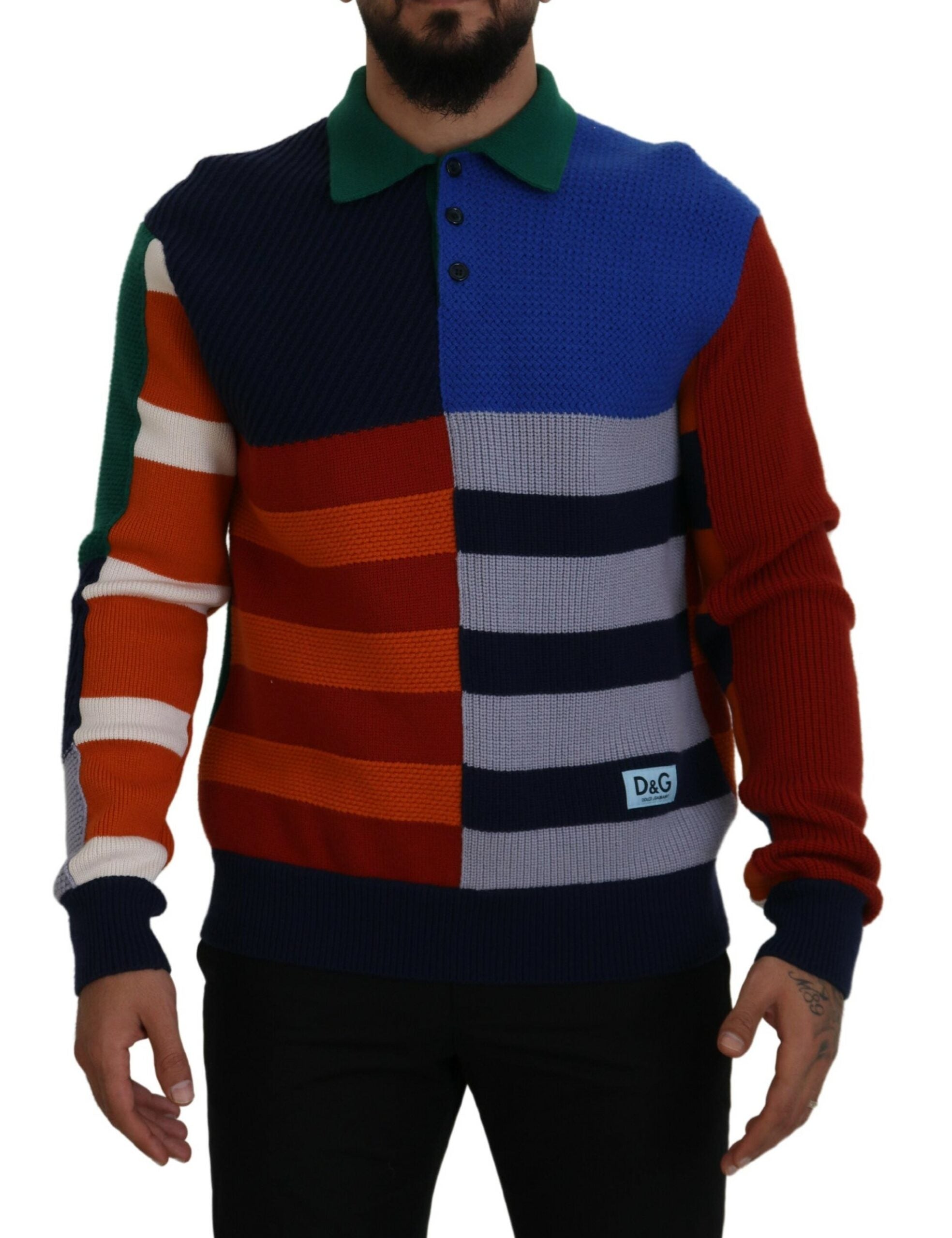 Dolce & Gabbana multicoloured striped wool sweater-1