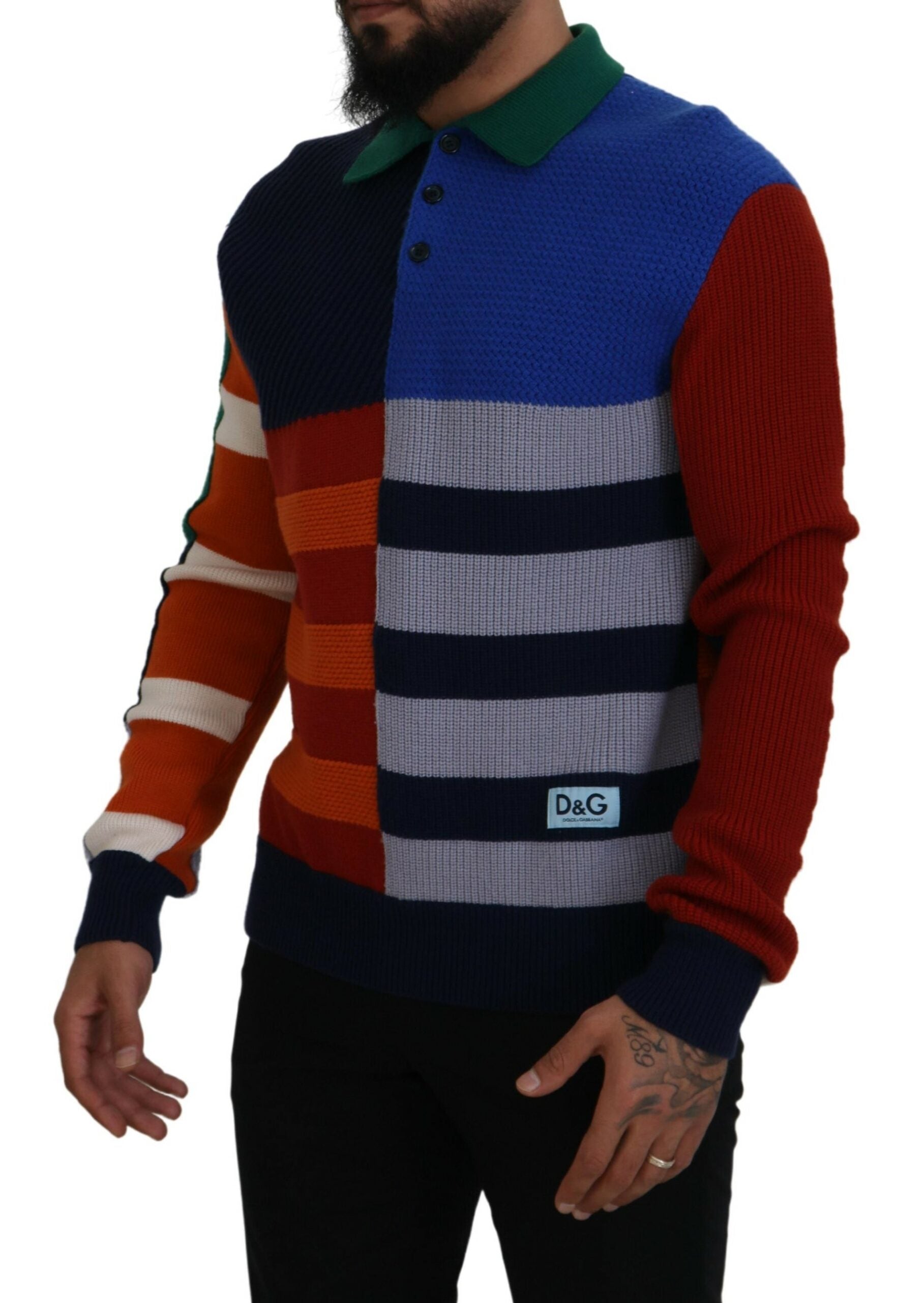 Dolce & Gabbana multicoloured striped wool sweater-2