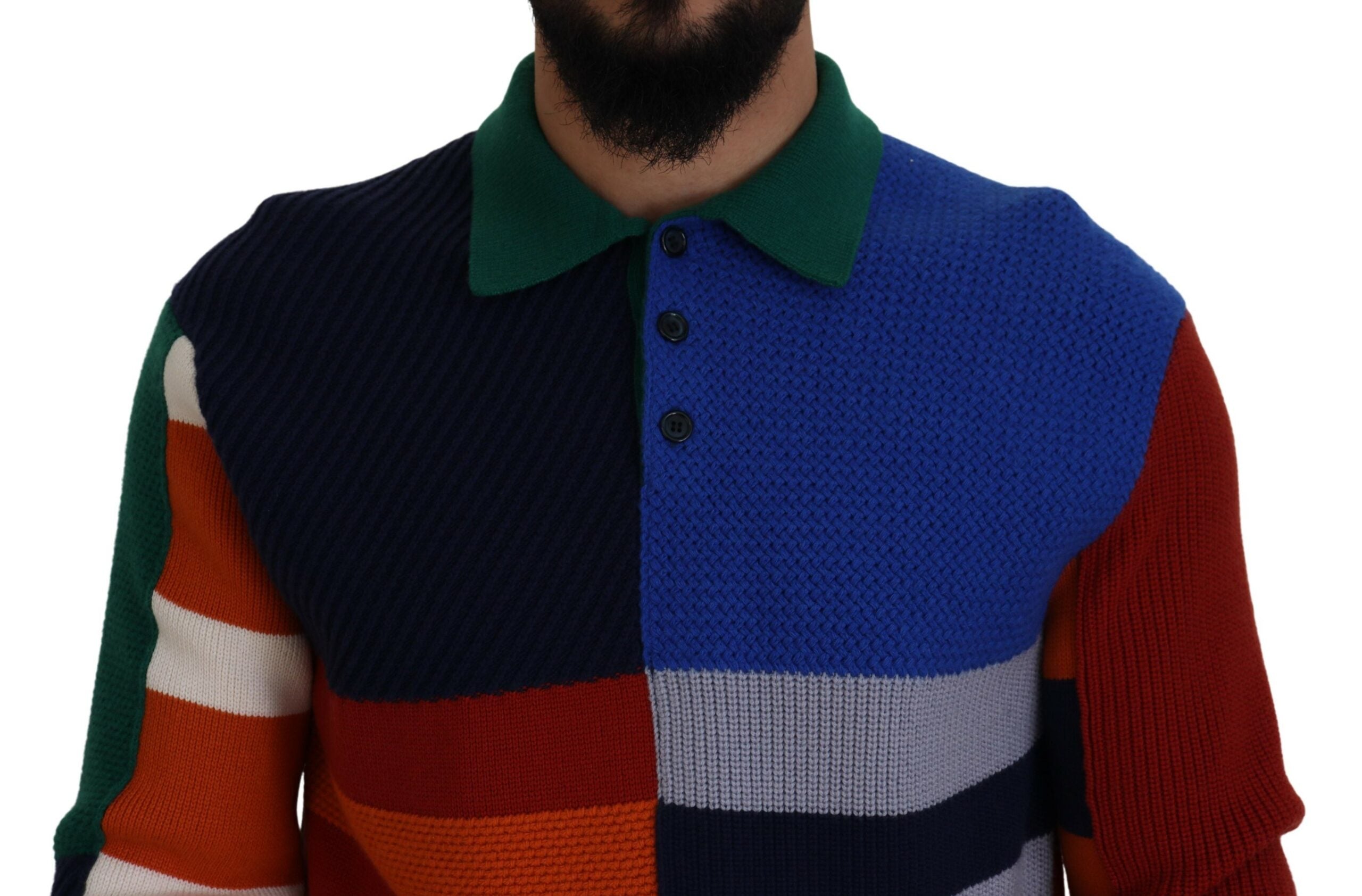 Dolce & Gabbana multicoloured striped wool sweater-4