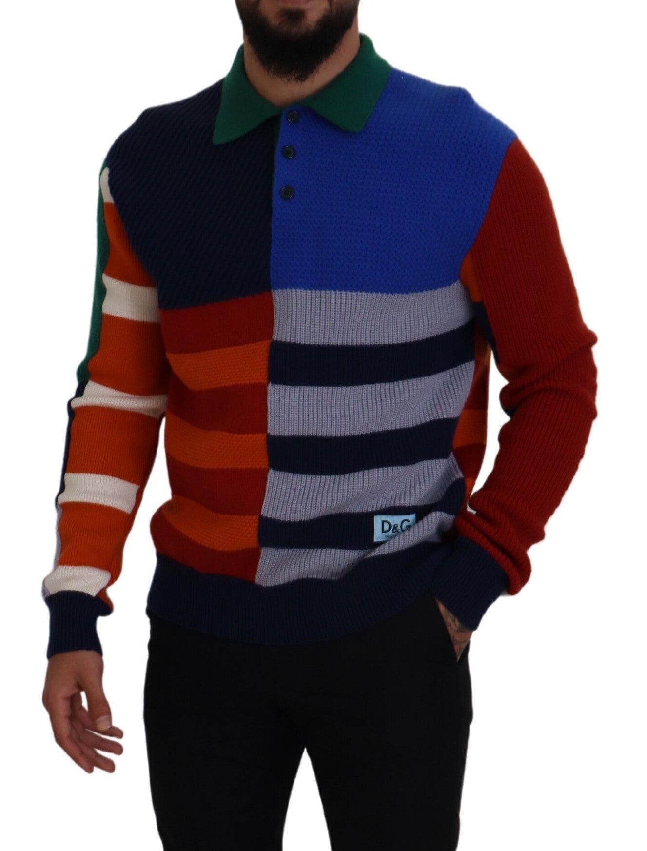 Dolce & Gabbana multicoloured striped wool sweater-5