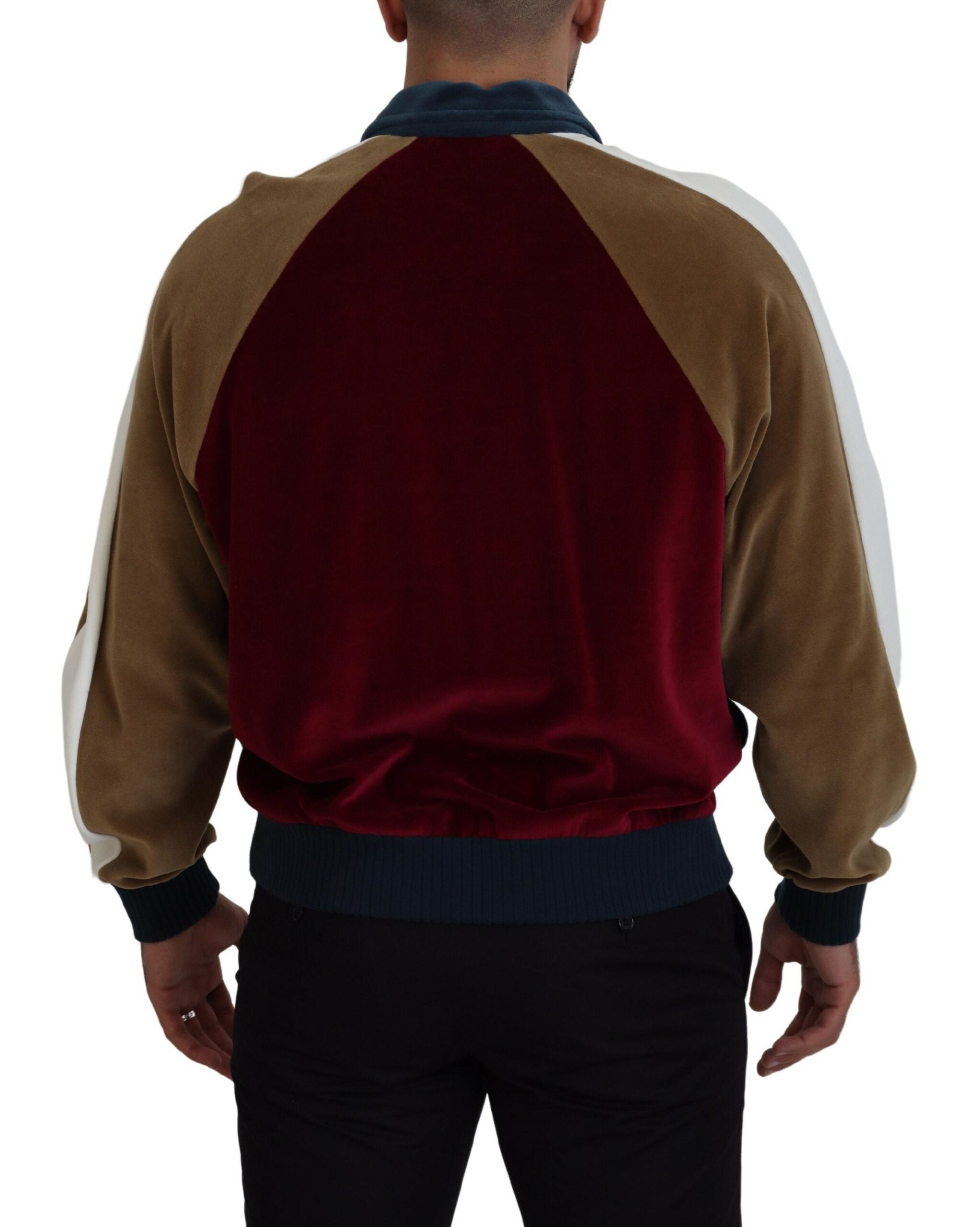 Dolce & Gabbana Multicolor Cotton Sweater with Collar-3