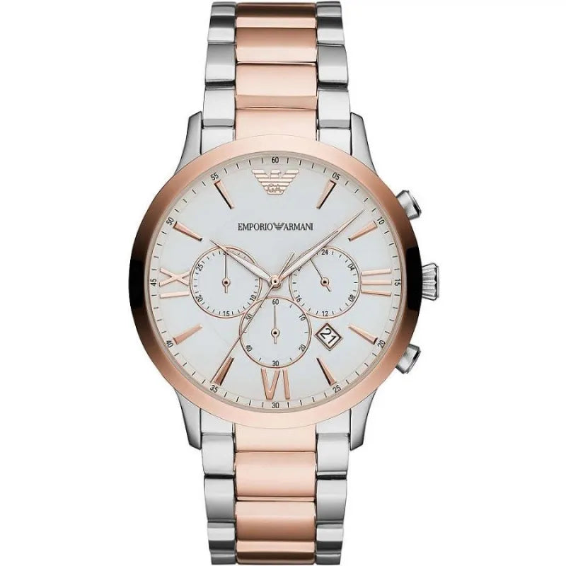Emporio Armani Eleganter zweifarbiger Zeitmesser für Männer-1
