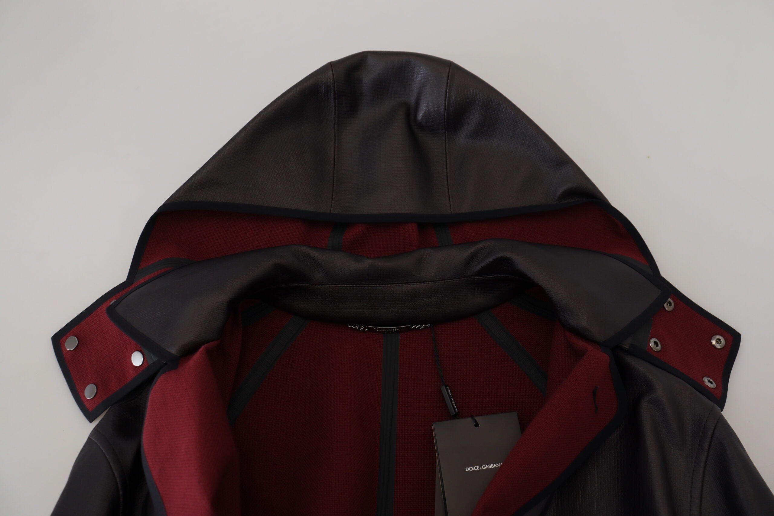 Dolce & Gabbana Black Trench Parka with Hood Cotton Jacket-5
