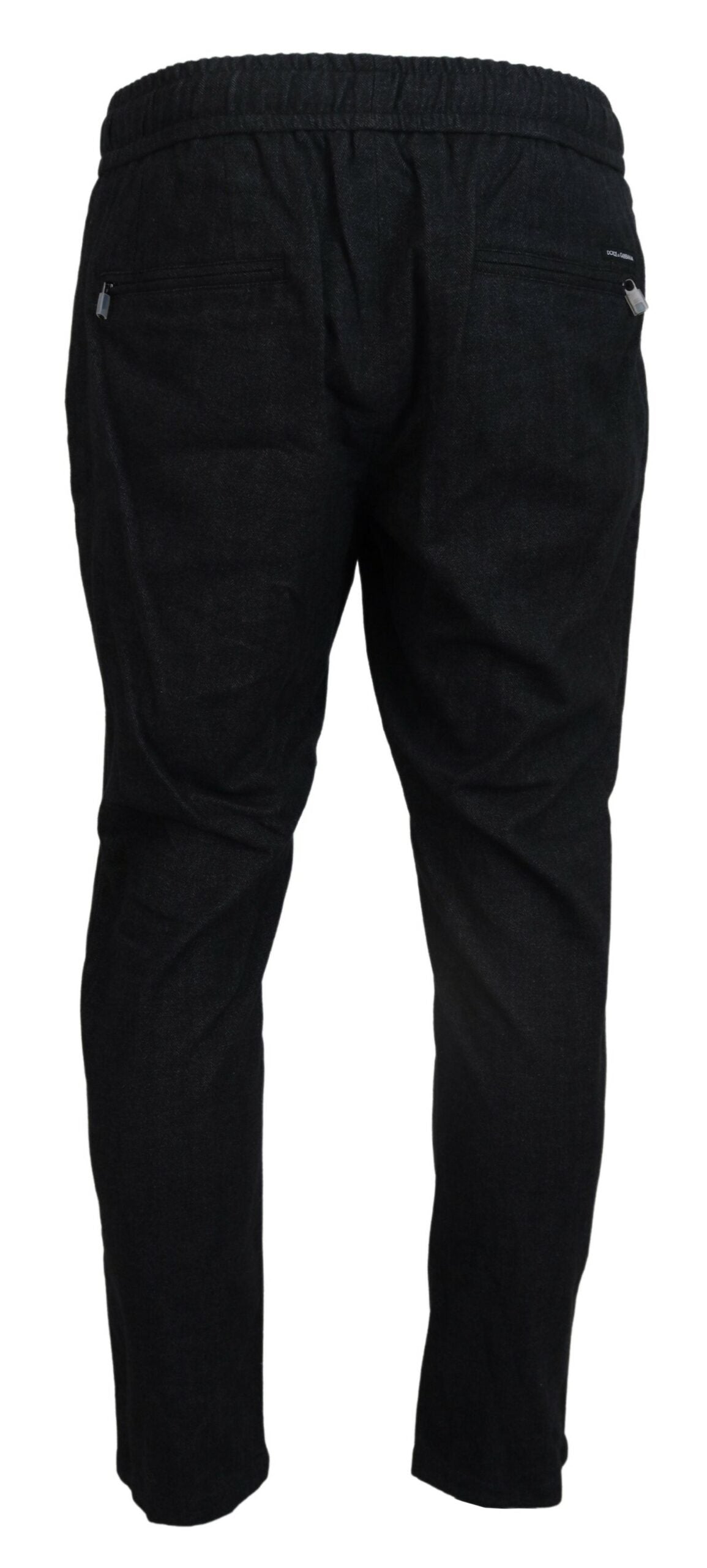 Dolce & Gabbana Grey tapered cotton trousers-3