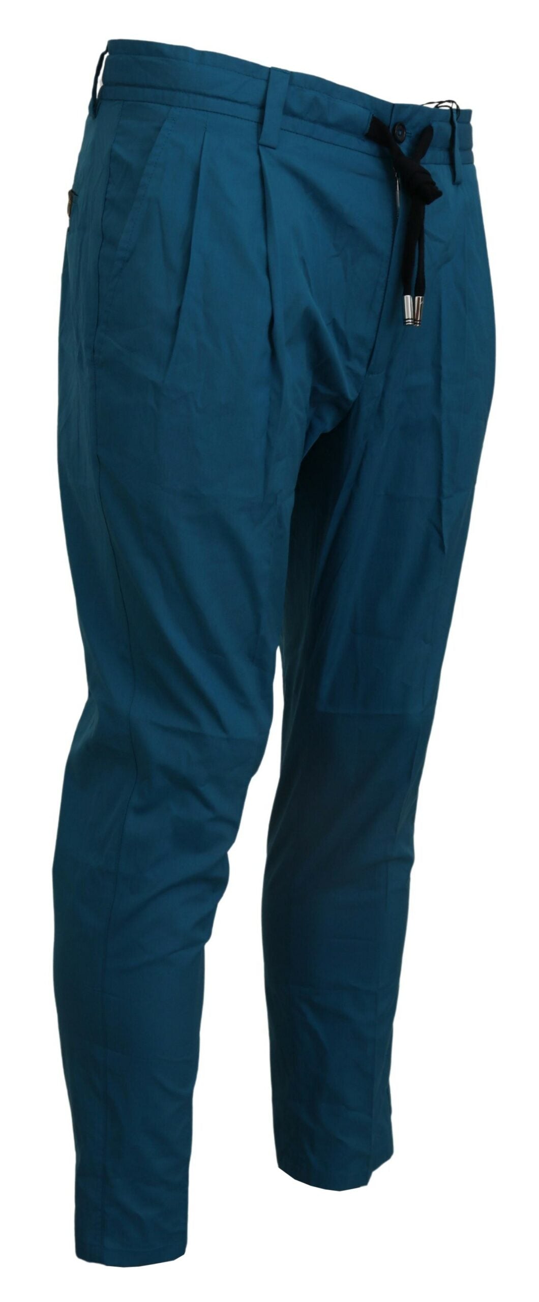 Dolce & Gabbana Blue Cotton Chinos Trousers-2