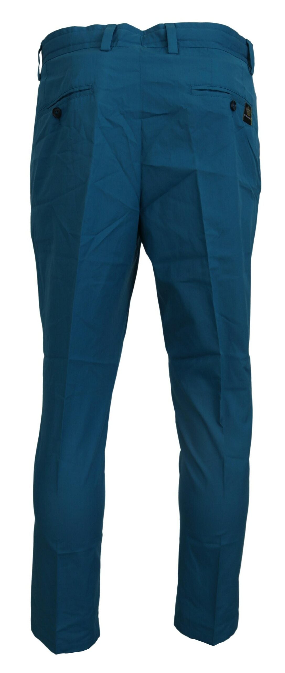 Dolce & Gabbana Blue Cotton Chinos Trousers-3