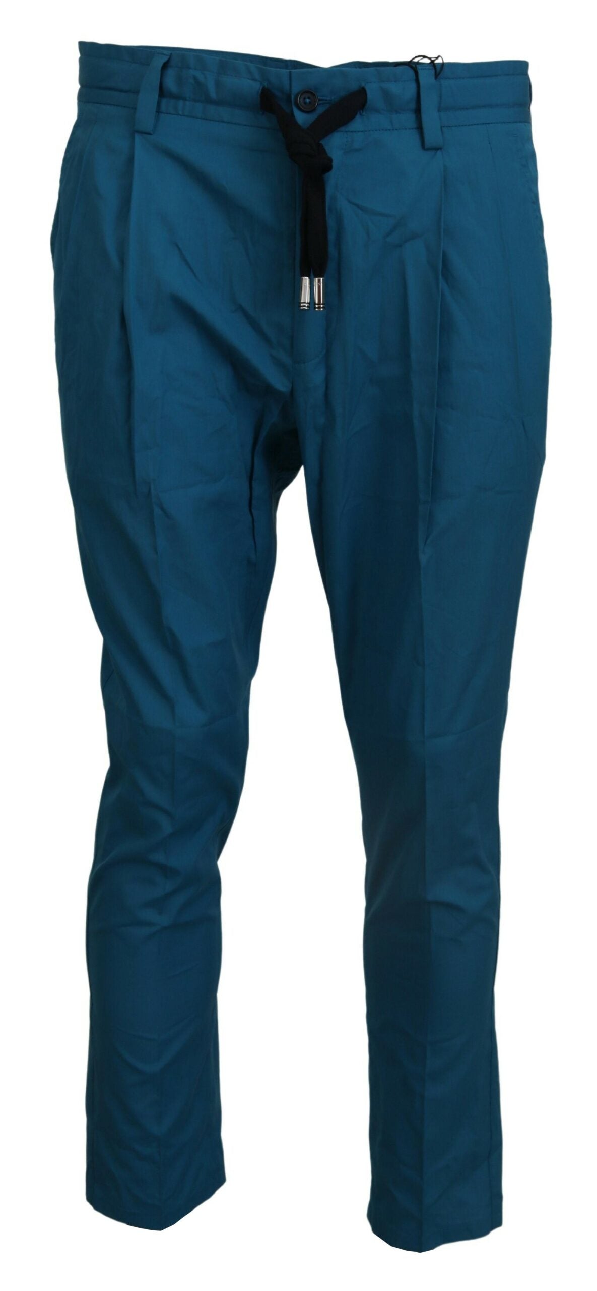 Dolce & Gabbana Blue Cotton Chinos Trousers