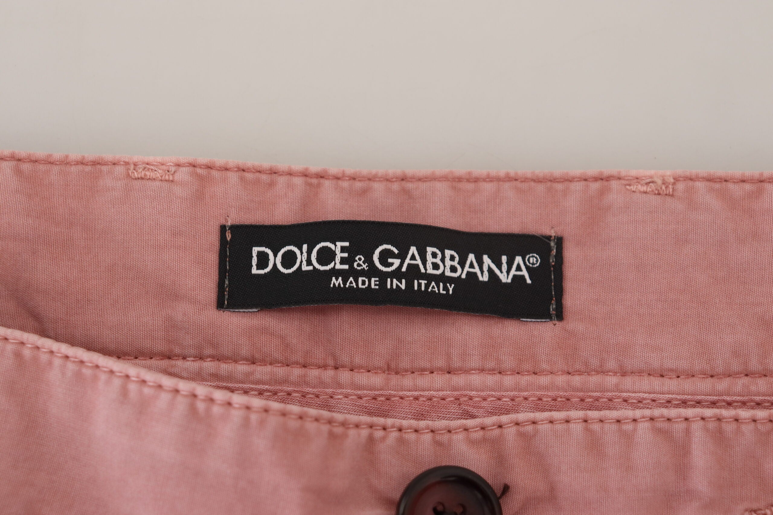 Dolce & Gabbana Pink Chinos Cotton Casual Men's Shorts-2