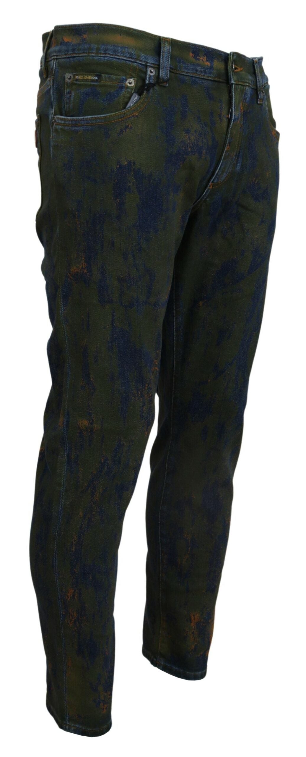 Dolce & Gabbana blue-green skinny denim jeans made of cotton-2