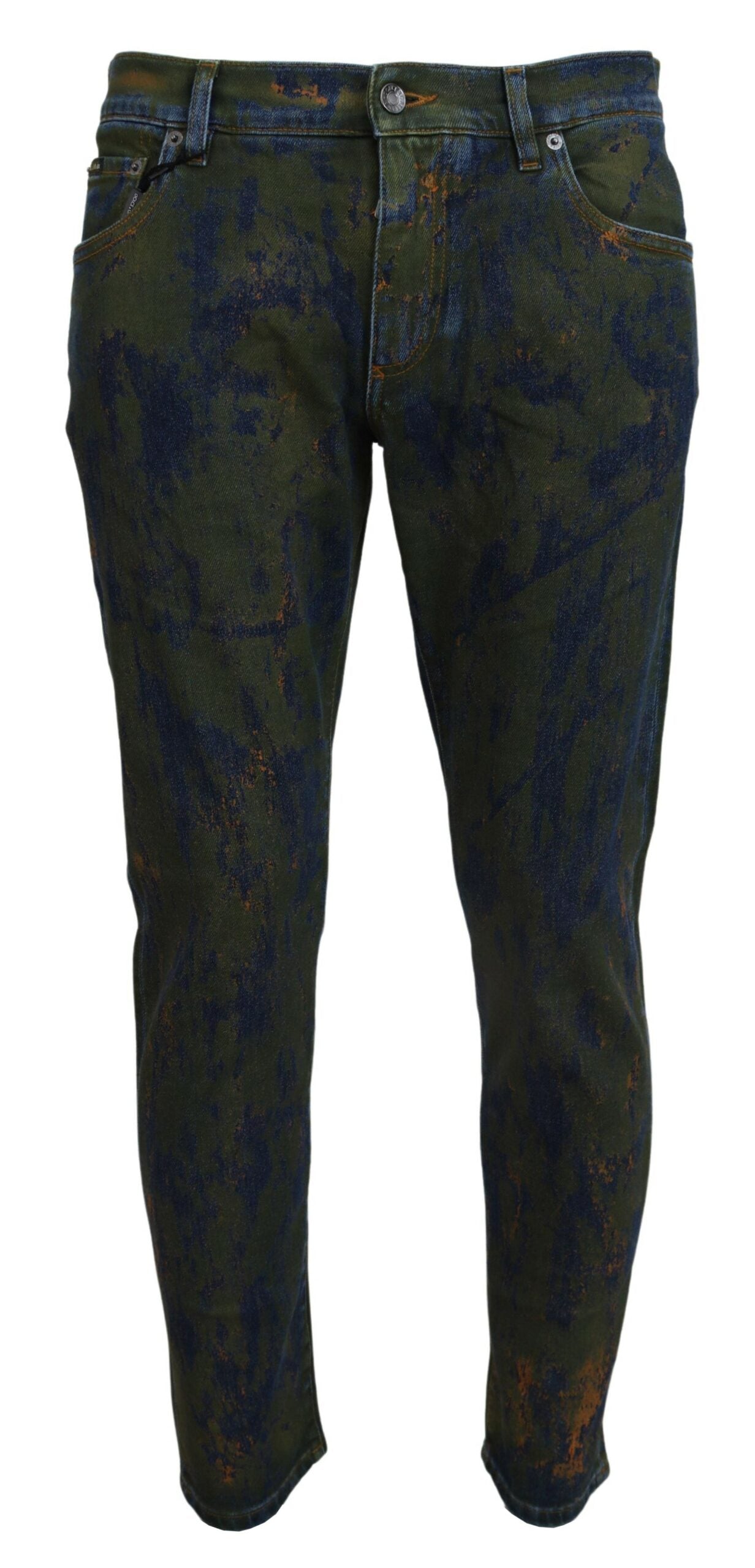 Dolce & Gabbana blue-green skinny denim jeans made of cotton