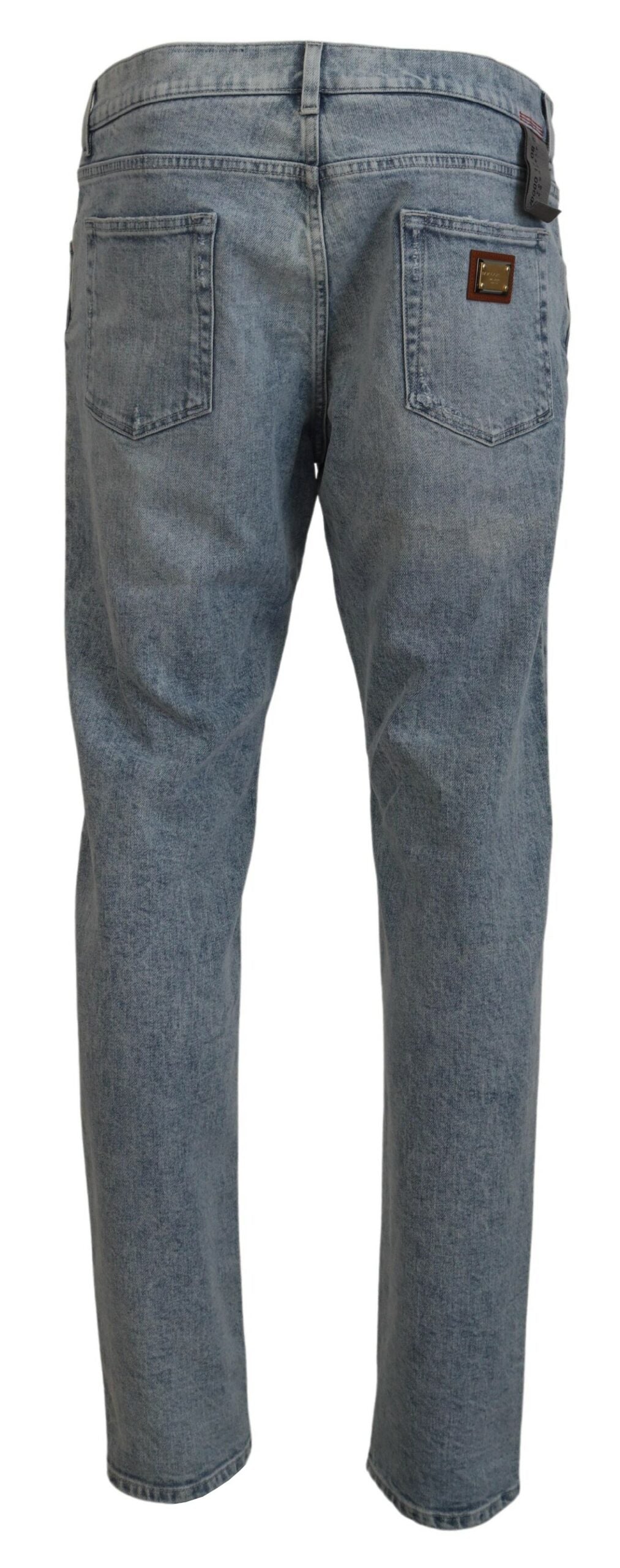 Dolce & Gabbana Blue Wash Slim Fit Denim Jeans made of cotton-2